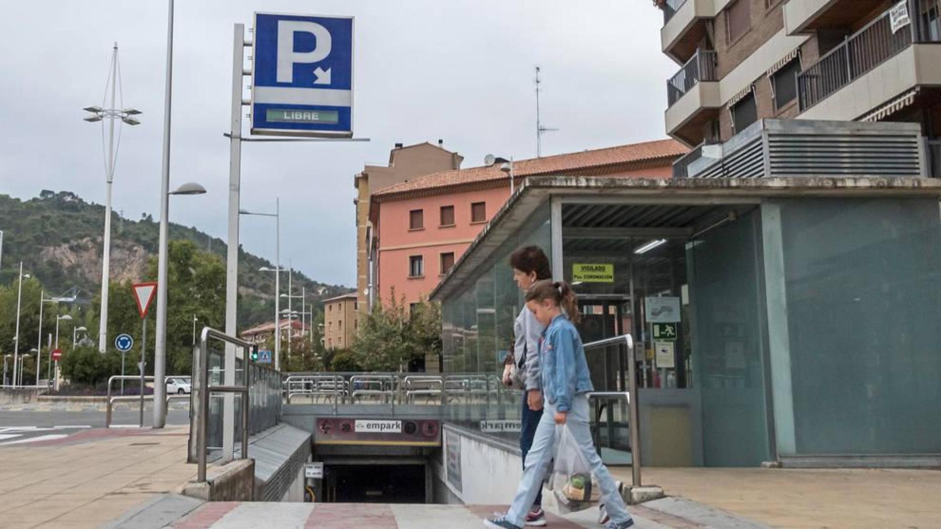 El parking subterráneo de Estella, cuya gestión se asumirá directamente desde el consistorio.