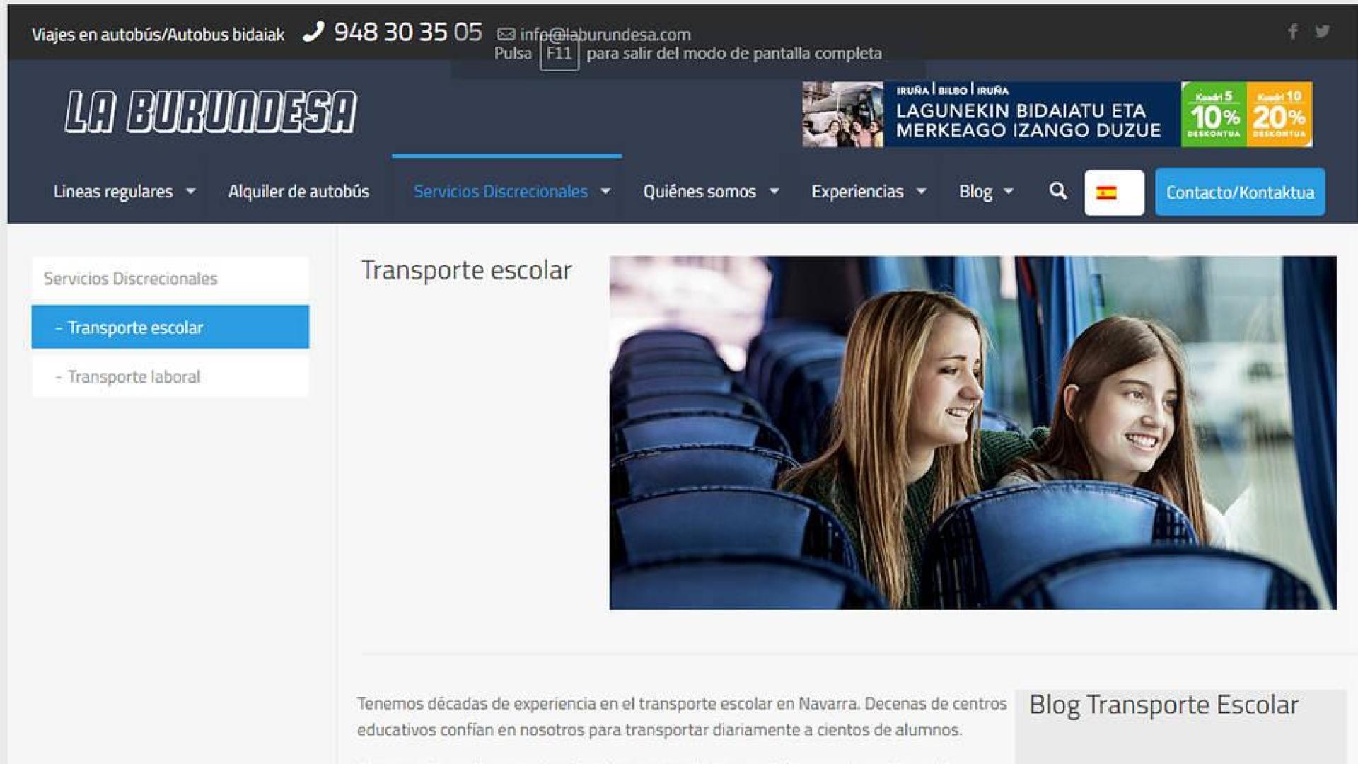La Burundesa edita un vídeo de seguridad para centros escolares