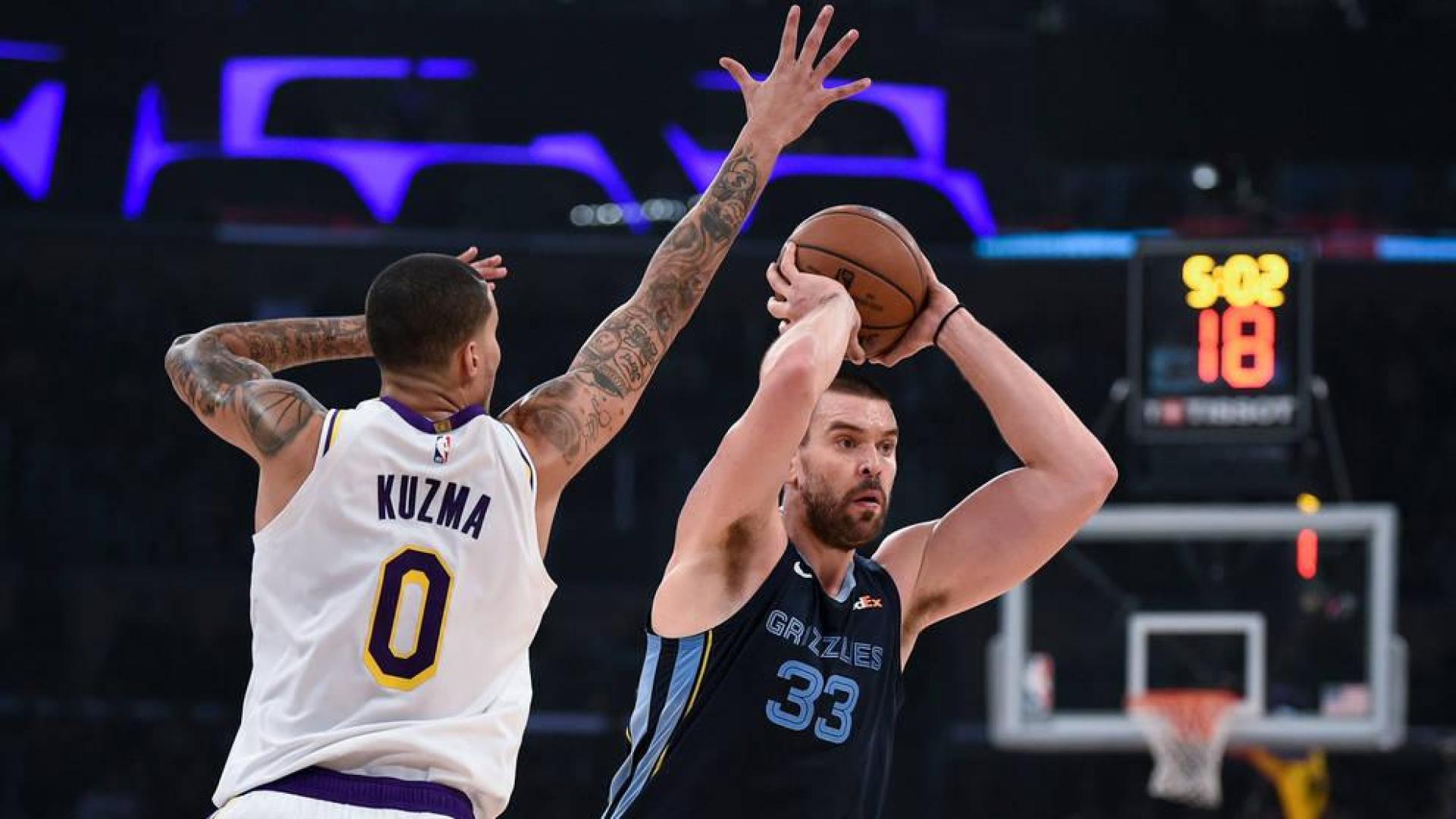 Marc Gasol, en el partido contra Los Angeles Lakers.