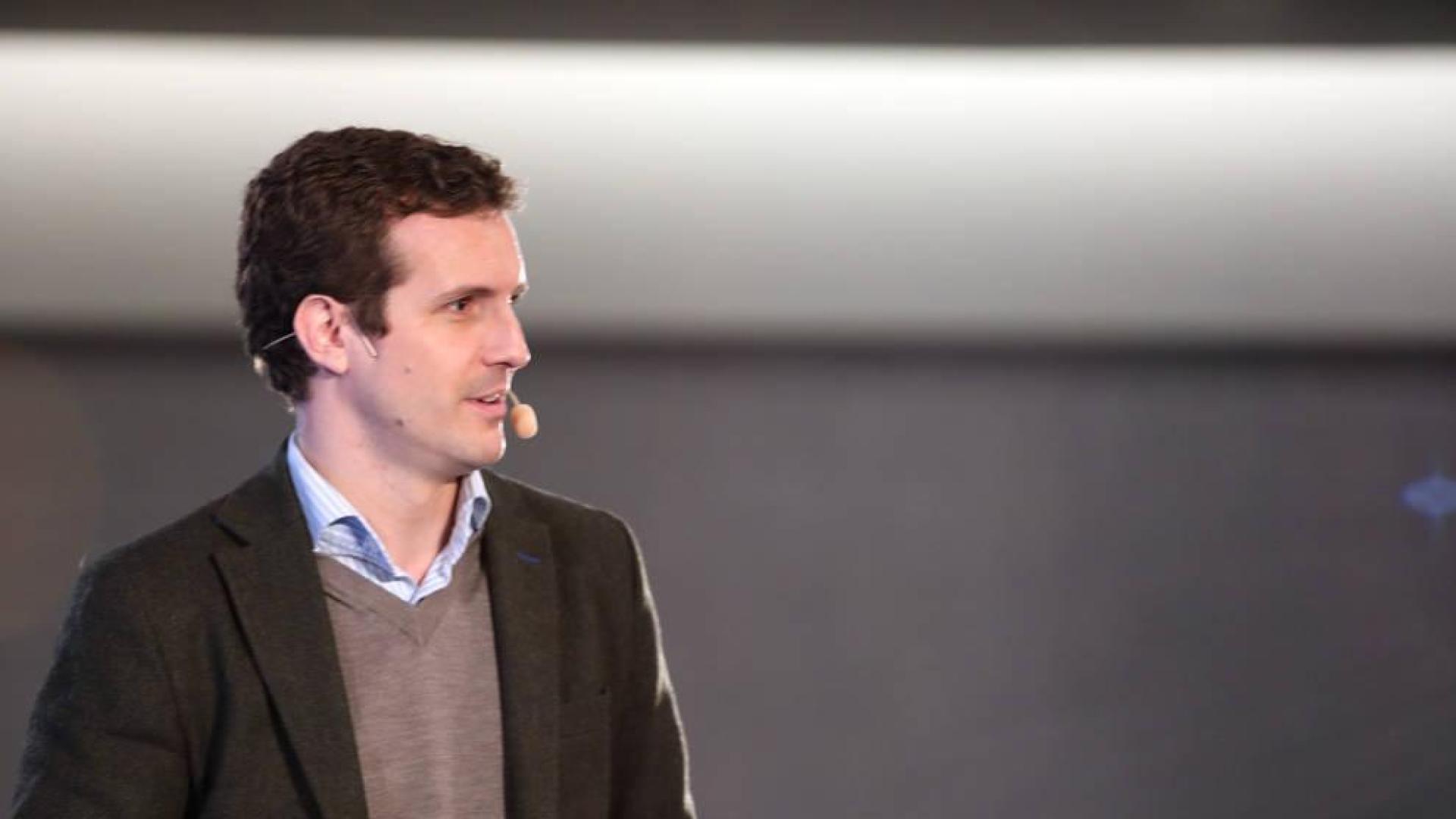 El presidente del PP, Pablo Casado, presenta los candidatos del PP en Navarra.