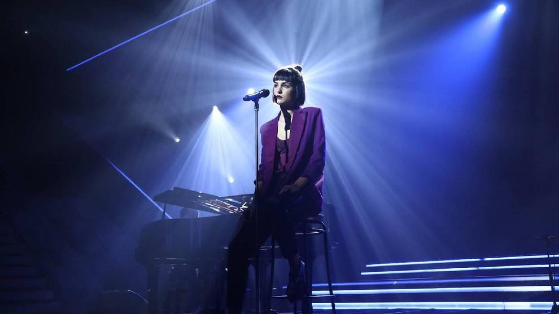 Natalia Lacunza, durante su actuación en la gala 8 de Operación Triunfo.