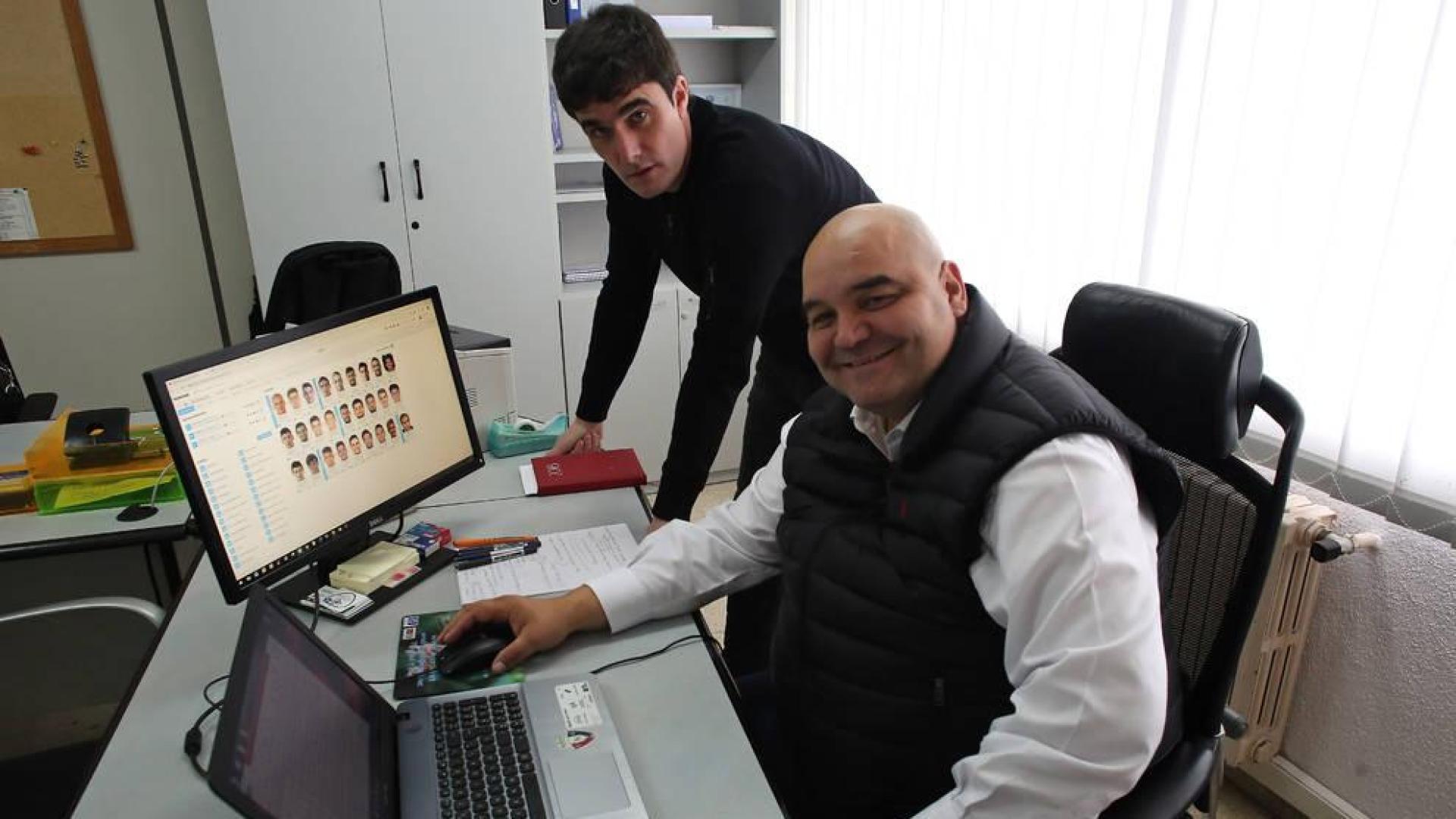 'Cata' y Sergio Amatriain, en las instalaciones de Tajonar.