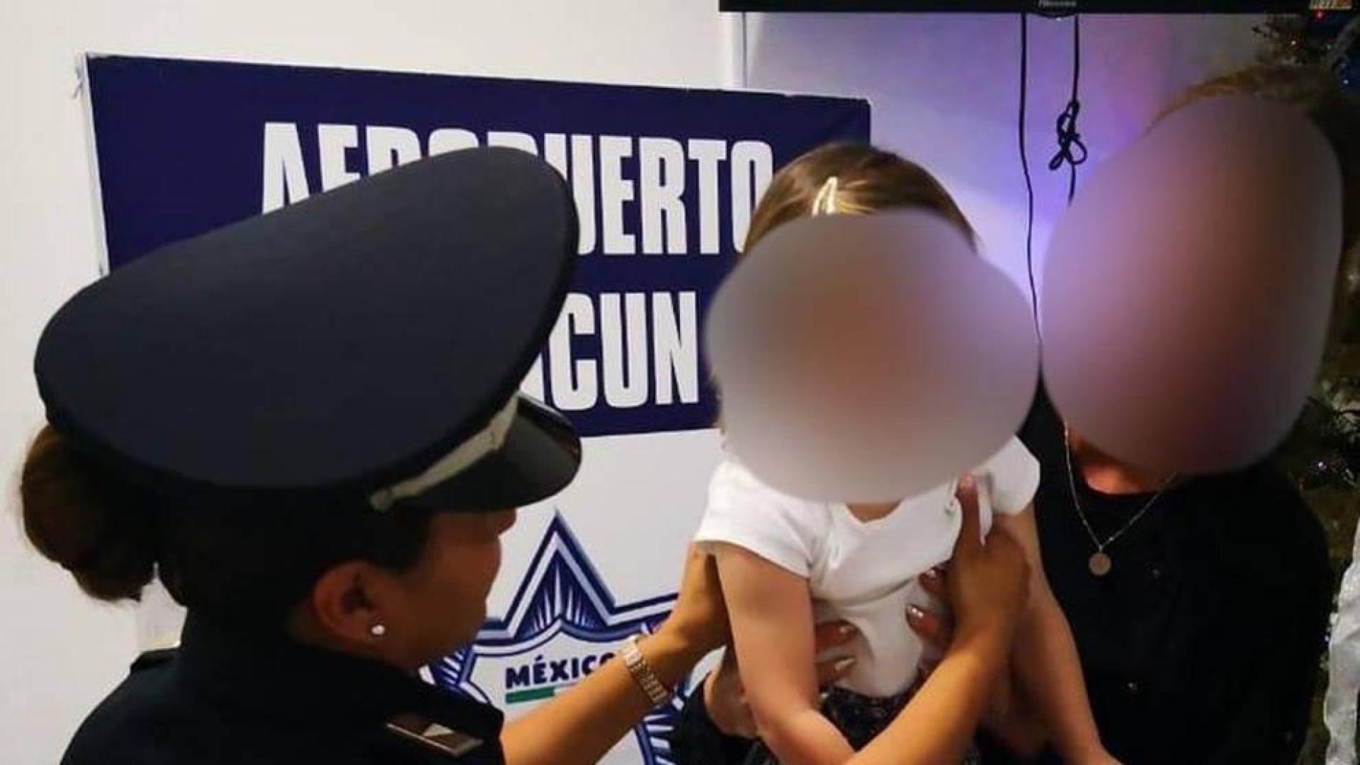Rescatan en el aeropuerto de Cancún a una niña española secuestrada