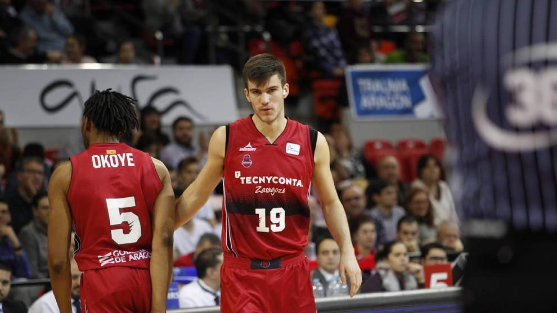 El navarro Ander Urdiain, dorsal 19, se estrenó en ACB con el Tecnyconta Zaragoza.