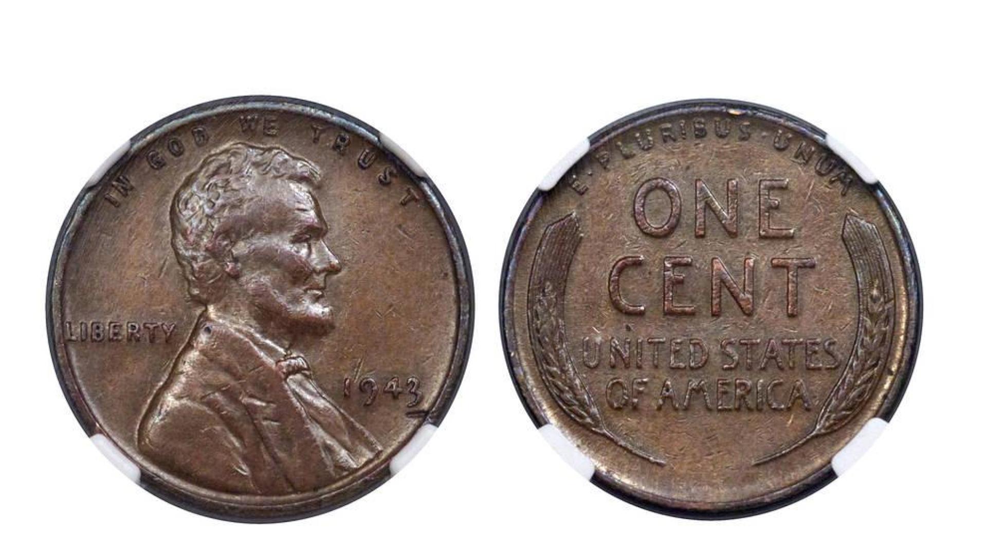 Más de 200.000 dólares por un raro centavo estadounidense de 1943