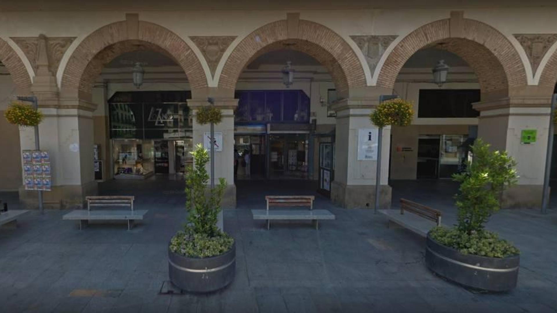 Administración de lotería ubicada en la Plaza de los Fueros, 5, de Tudela.