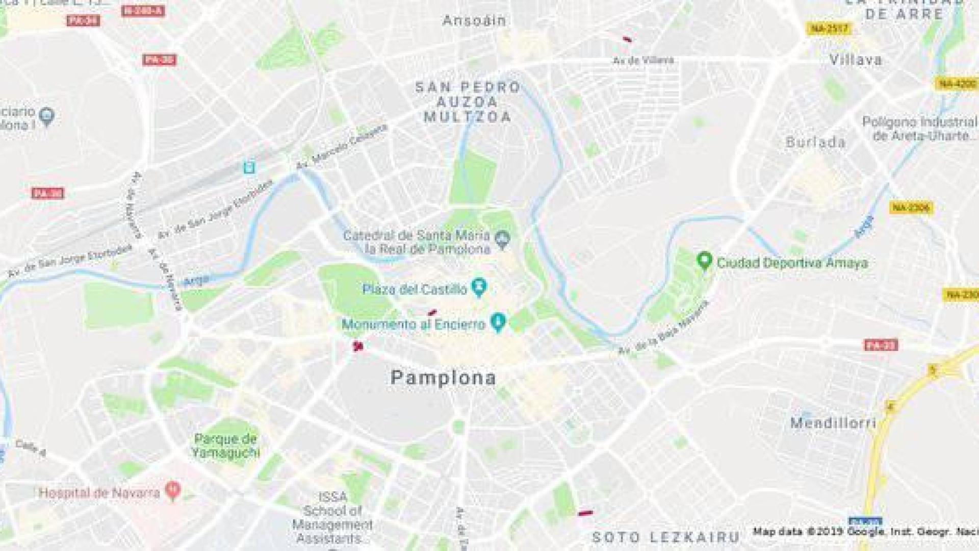 Estos son los cortes de tráfico de este martes en Pamplona