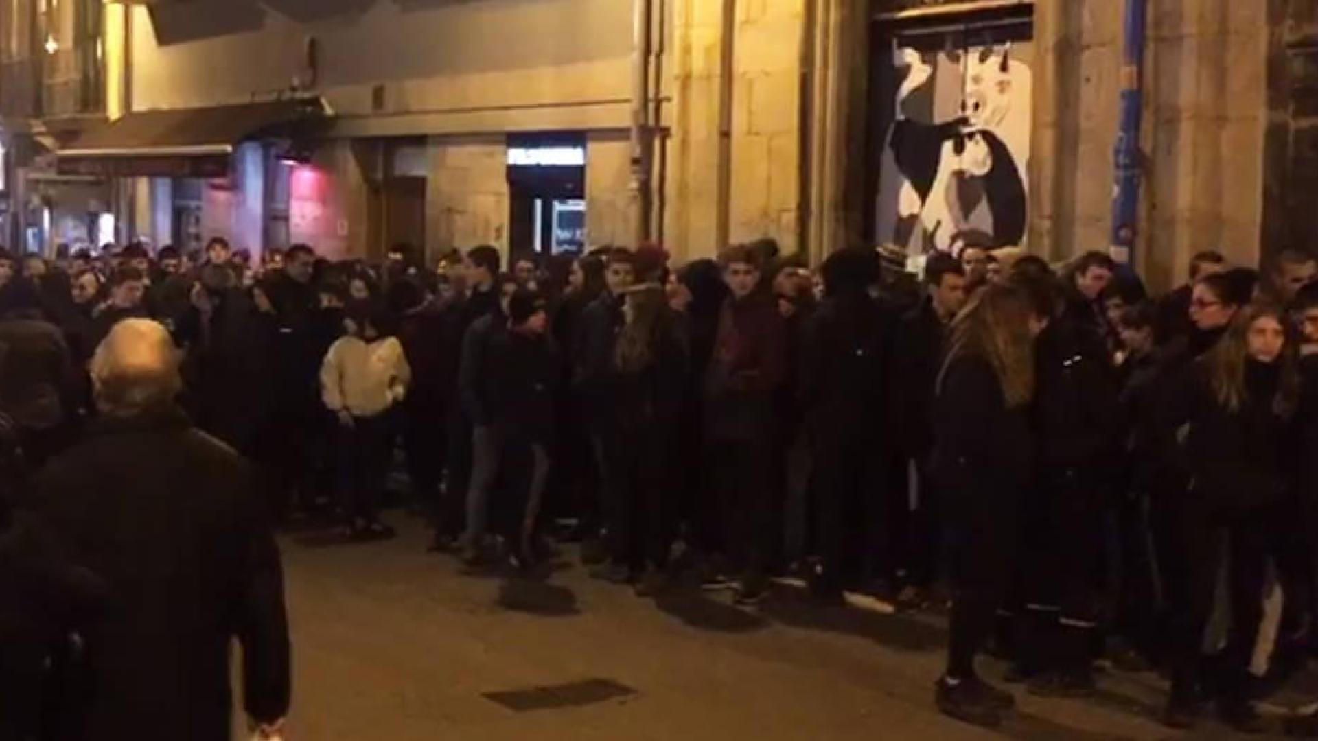 Protestas del Gaztetxe Maravilla ante el Palacio del Marqués de Rozalejo