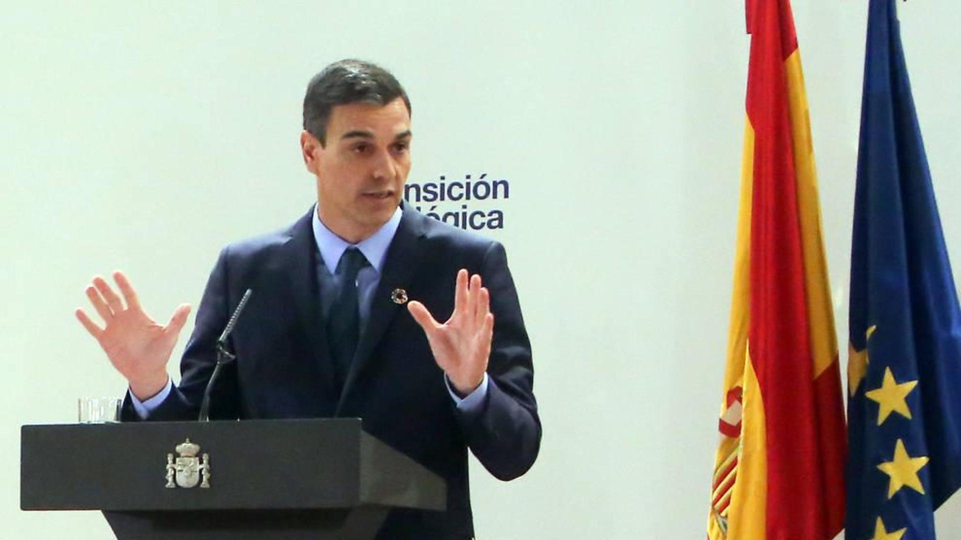 Pedro Sánchez, en la clausura de las Jornadas de Alto Nivel para la Transición Ecológica.