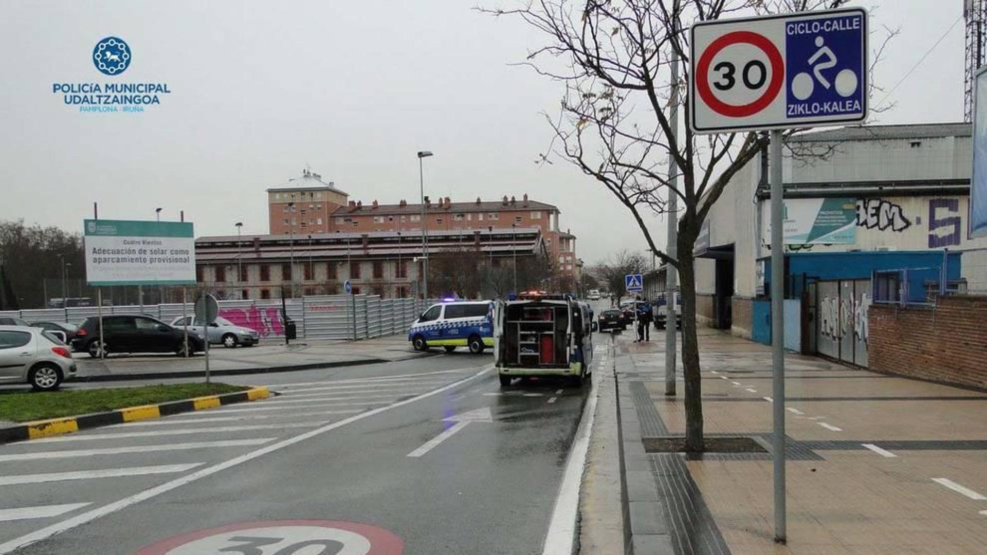 Un hombre de 43 años y otro de 73, heridos en sendos atropellos en Pamplona
