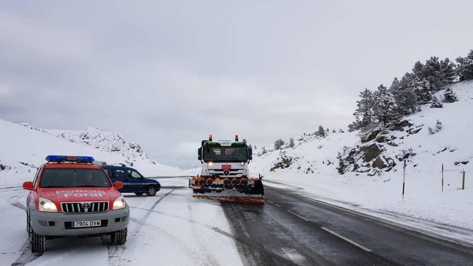 Alerta naranja por nieve en el centro y norte de Navarra desde la tarde del martes