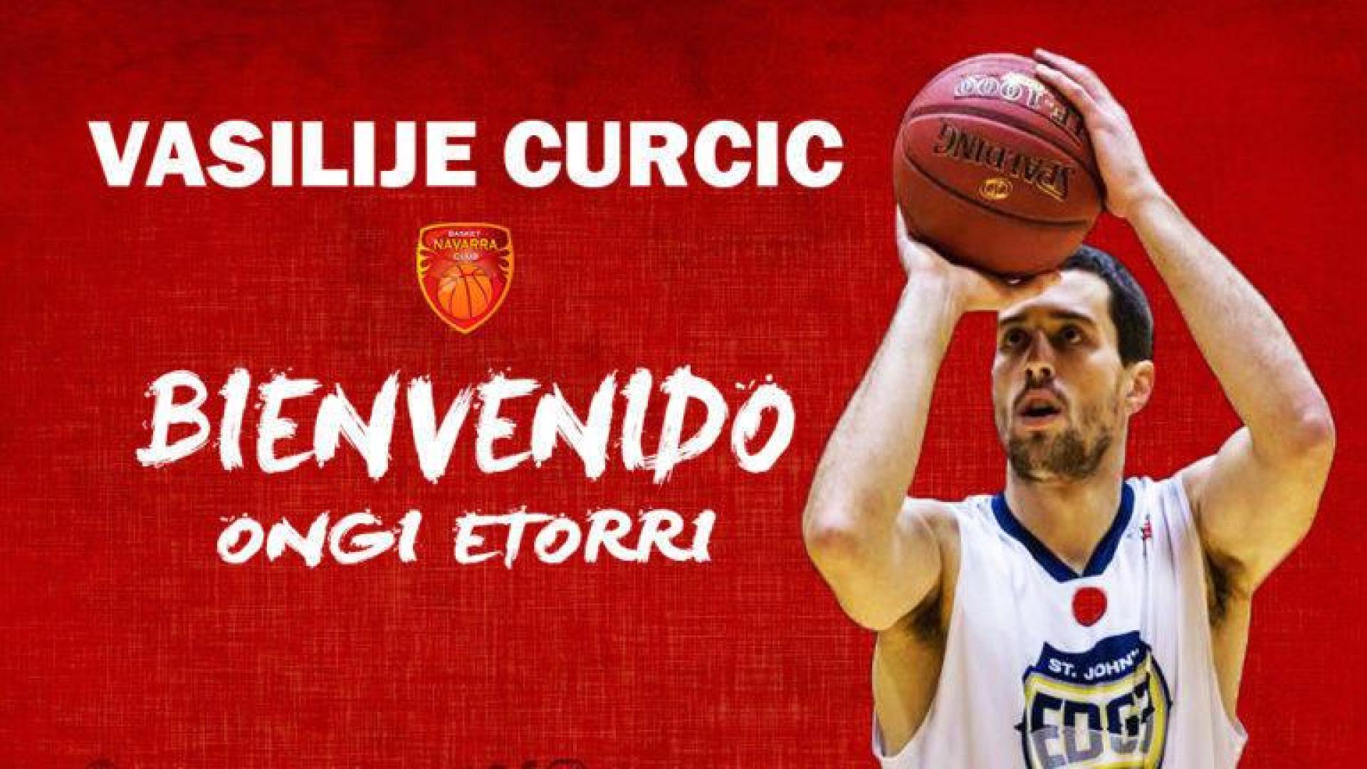Vasilije Curcic, nuevo jugador del Basket Navarra
