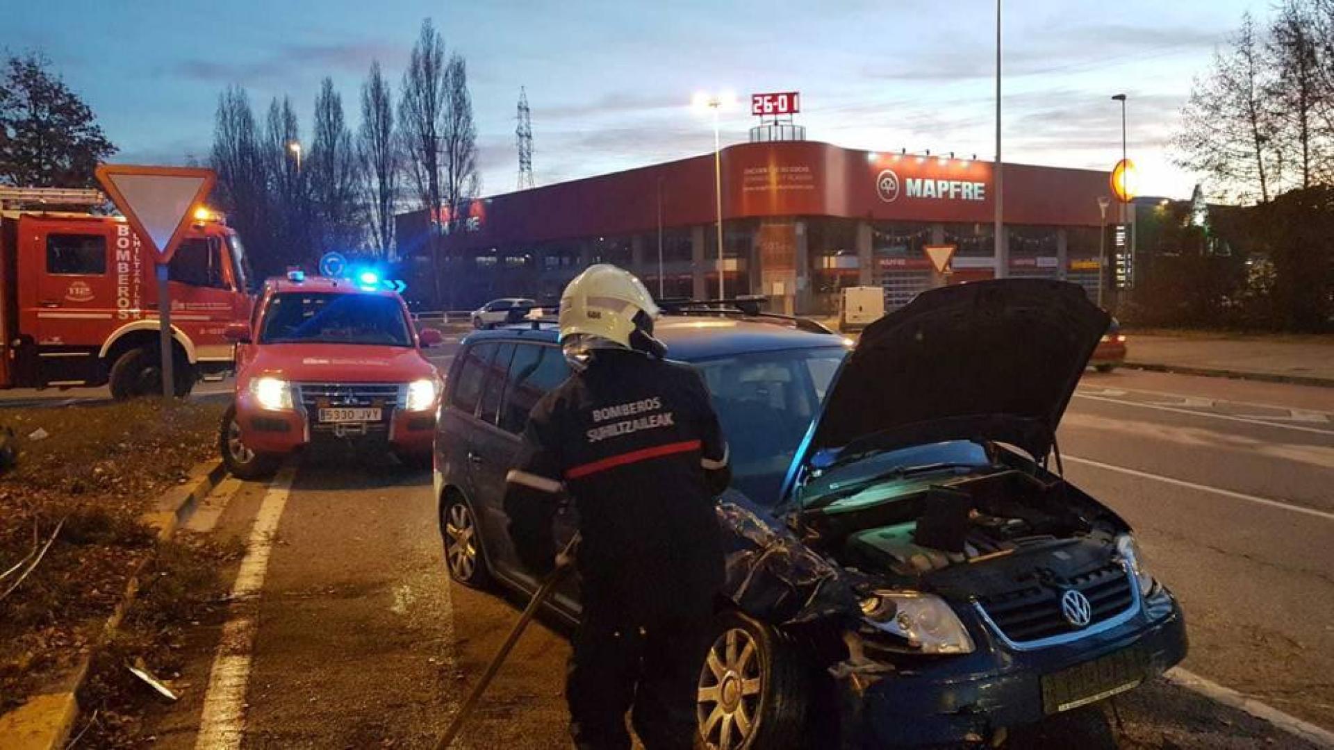 Un herido leve en un accidente de tráfico en el polígono de Cordovilla