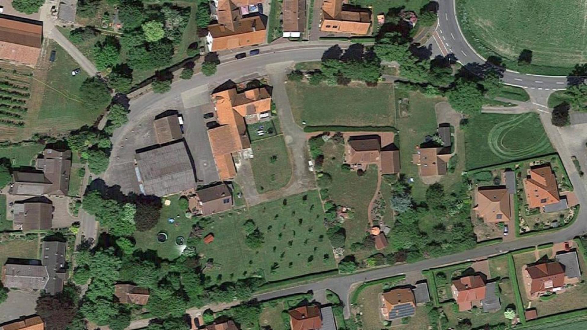 Vista aérea de Hilgermissen, en Alemania.