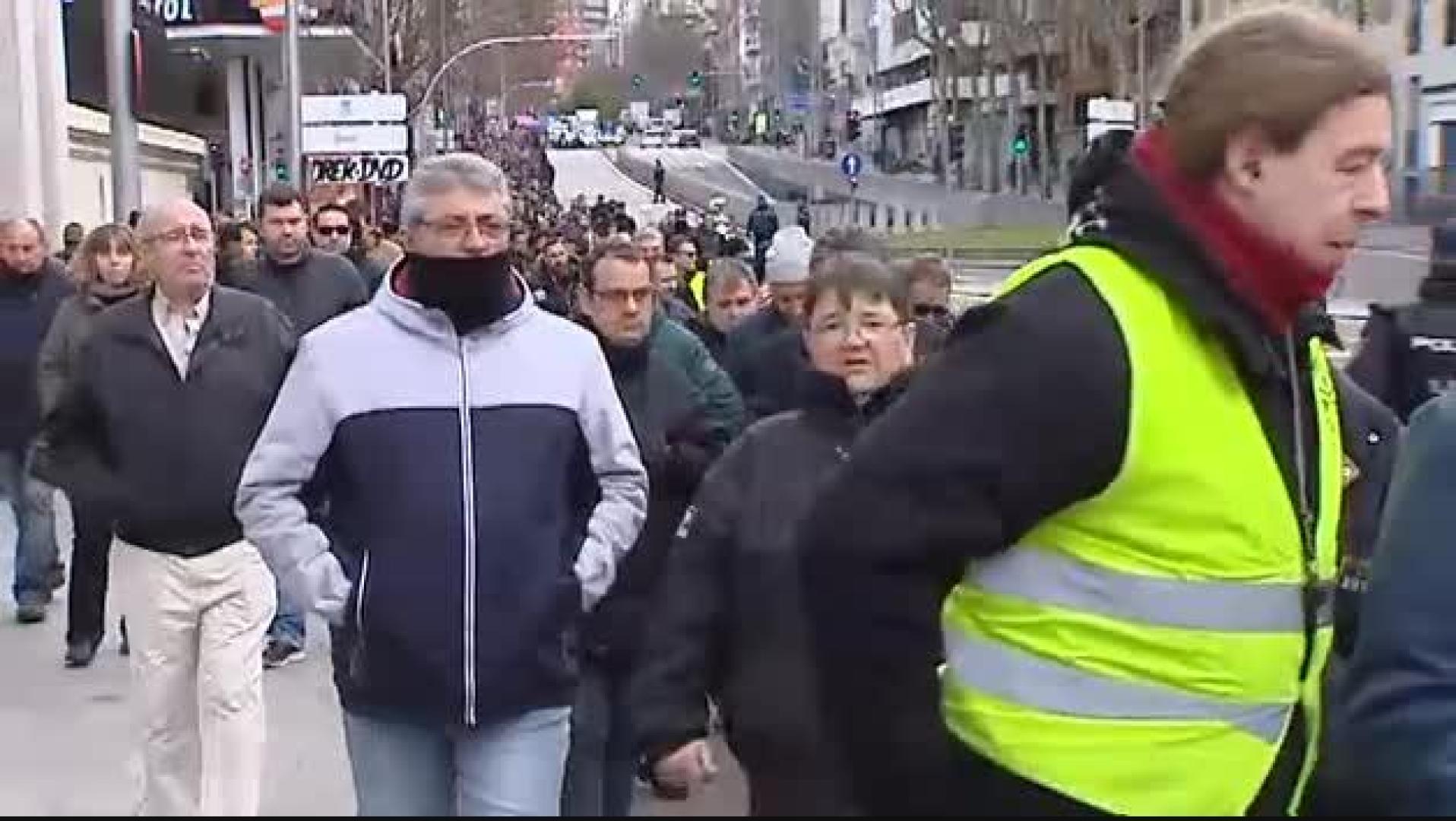 Noveno día de huelga indefinida de los taxistas