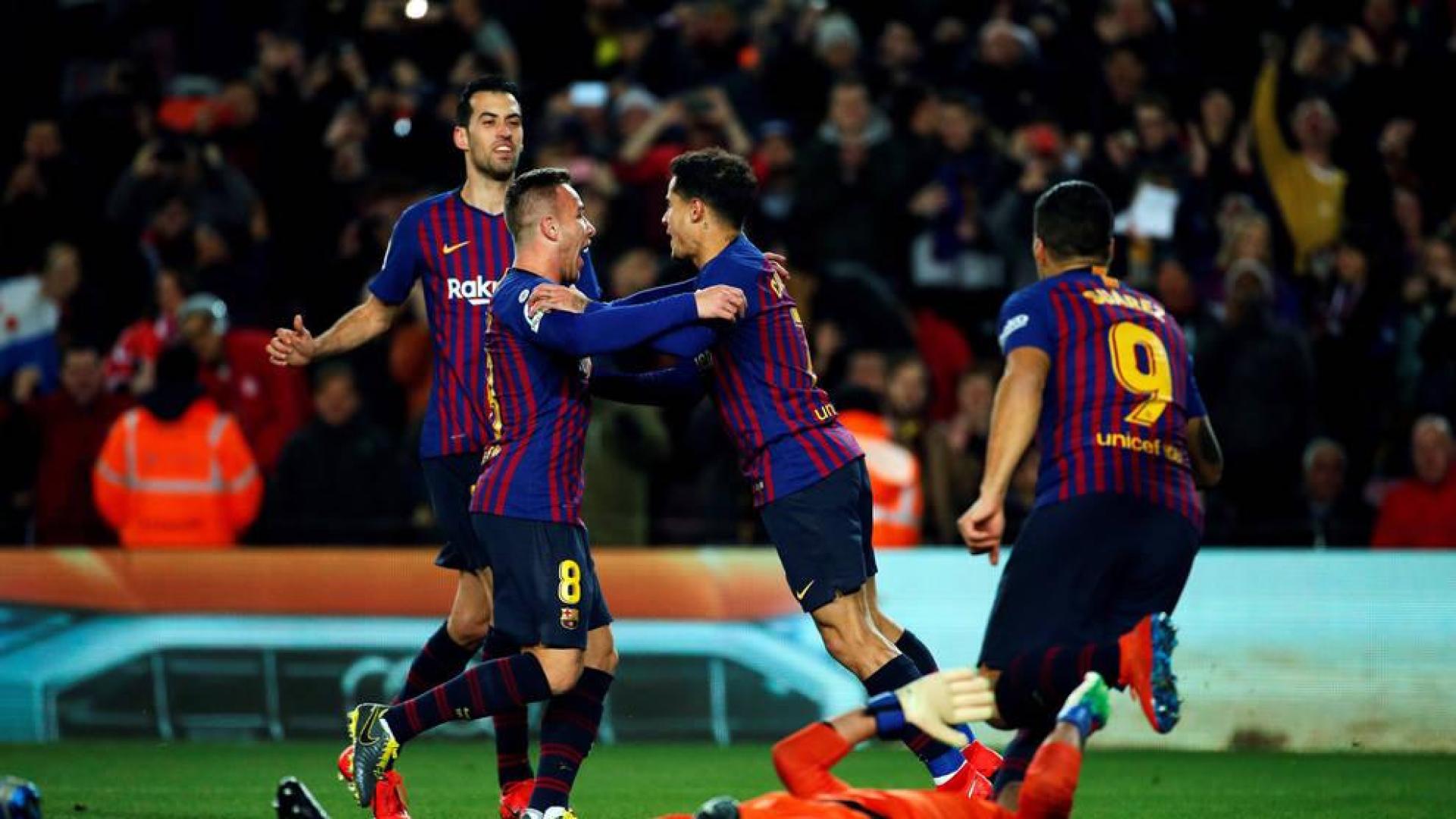 El Barcelona golea al Sevilla y se clasifica para semifinales
