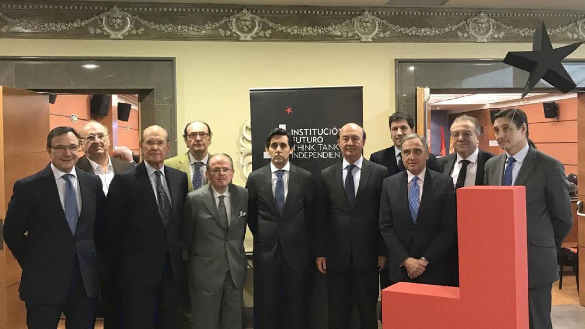 15º aniversario de Institución Futuro con miembros del think tank junto a José María Álvarez-Pallete, presidente de Telefónica