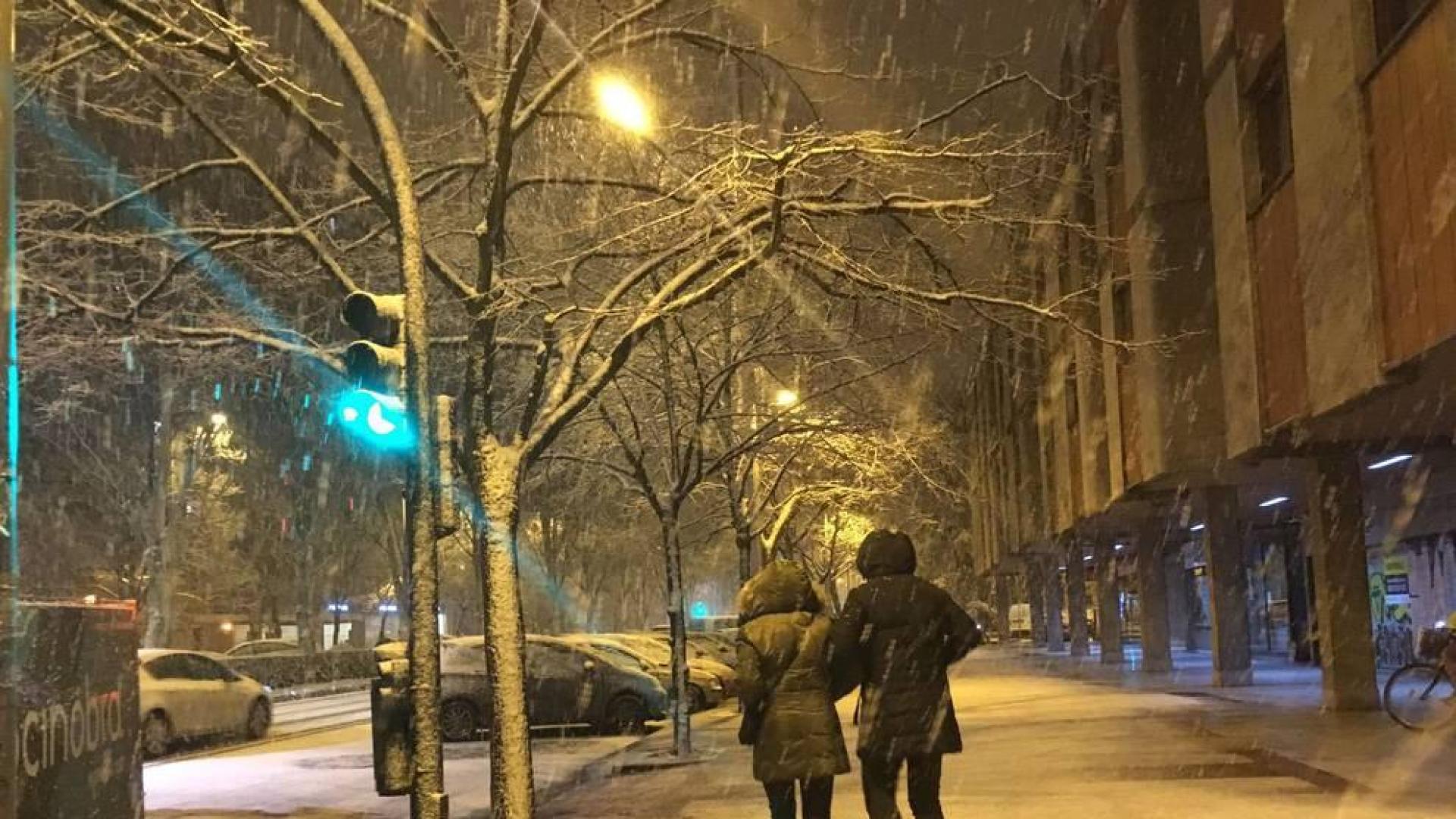 Nieve sobre Pamplona y Comarca