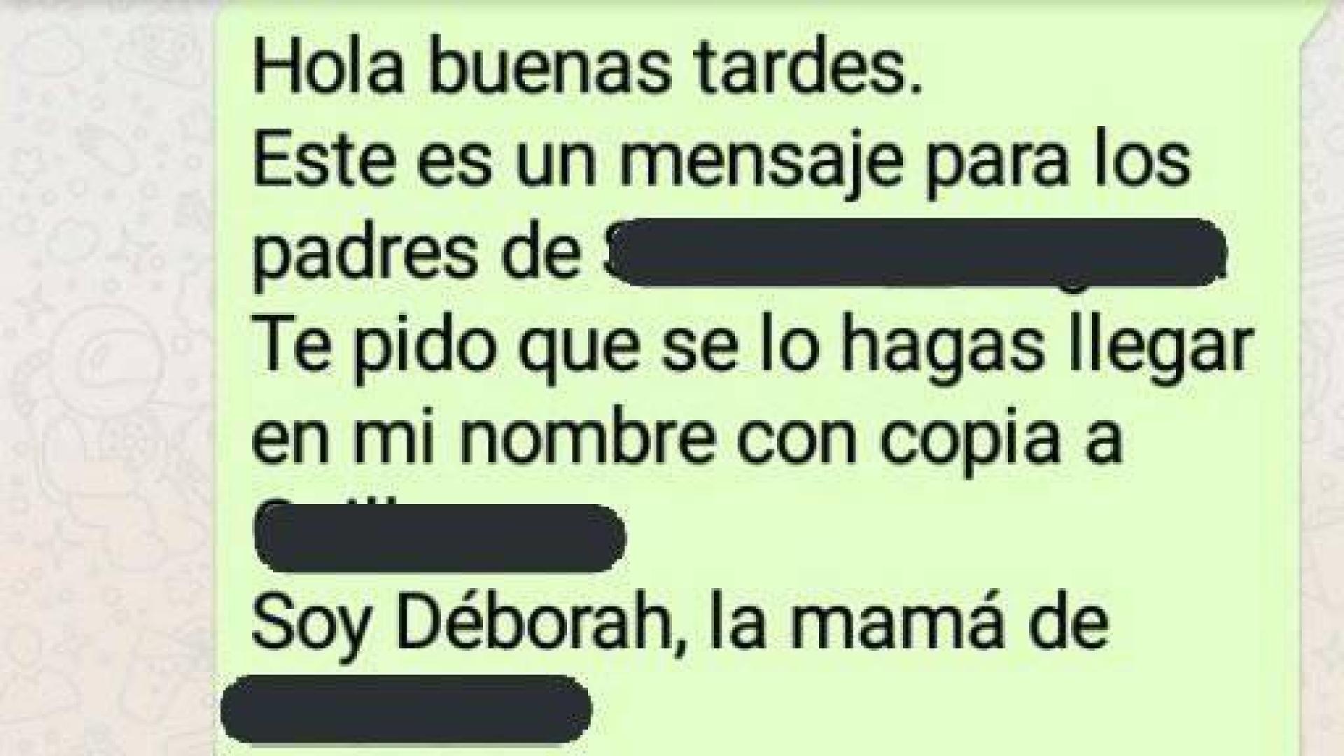 El whatsApp de una madre a los padres del acosador de su hijo que se ha hecho viral