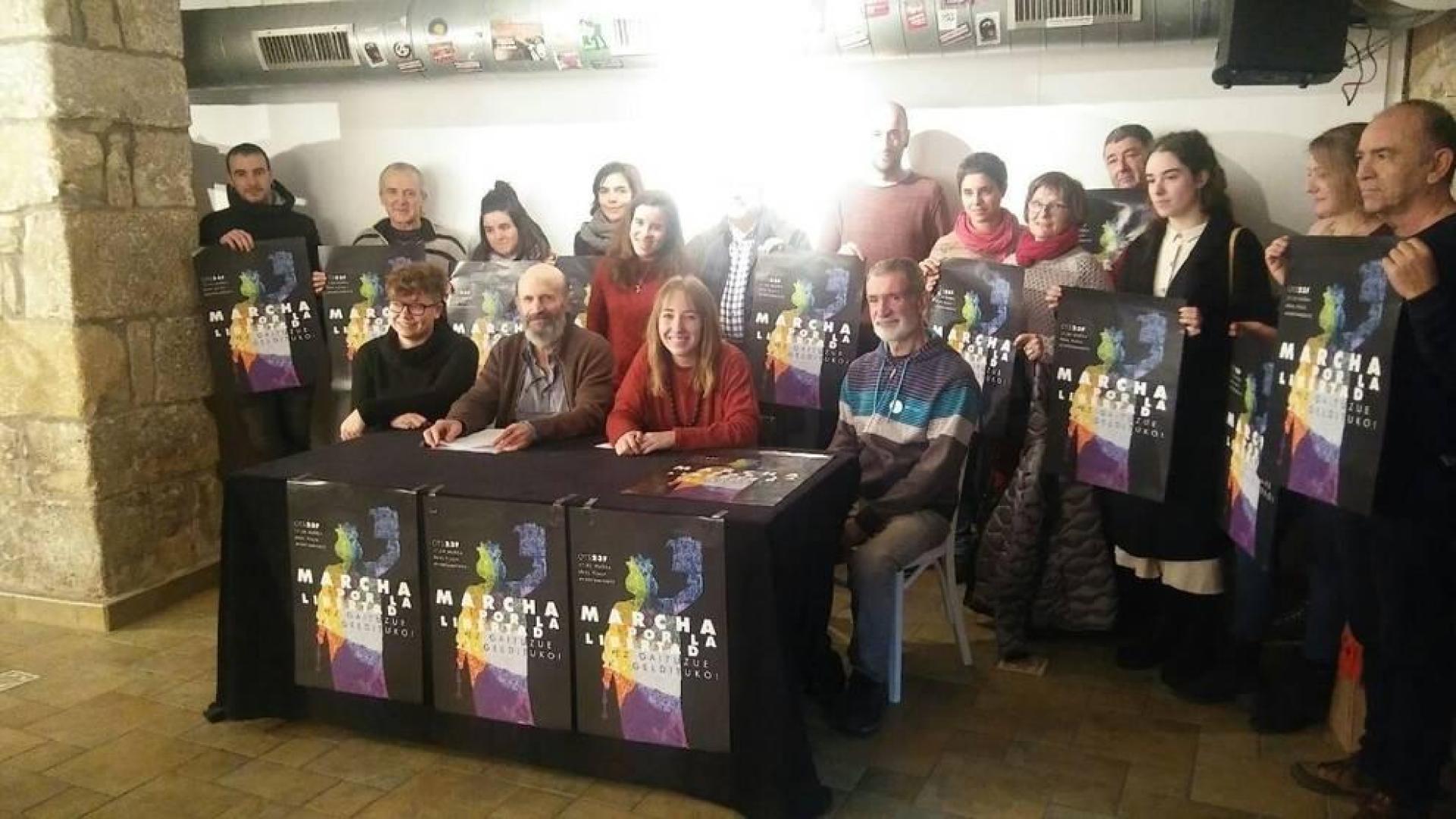 Movimientos sociales de Navarra convocan una 'Marcha por la libertad'