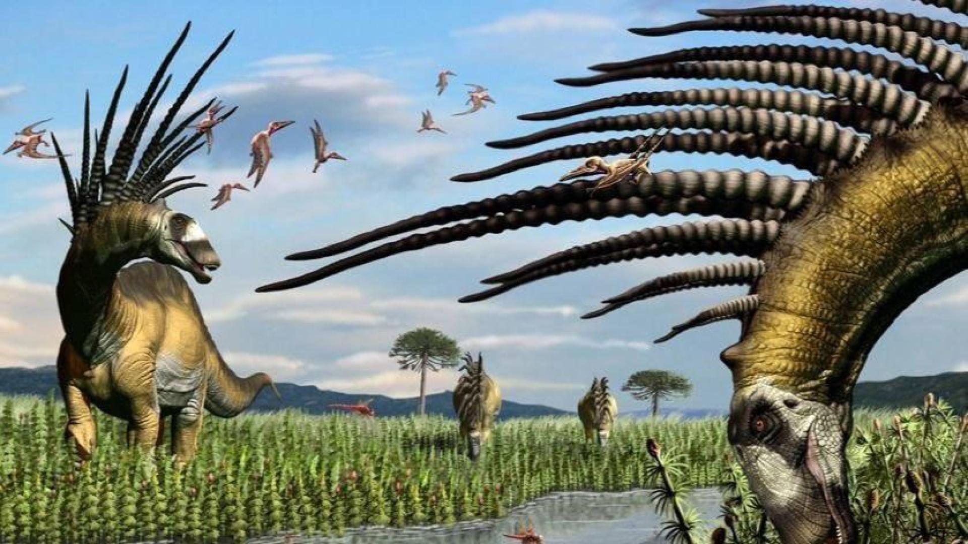 Recreación de Bajadasaurus, cuyos fósiles han sido encontrados en la Patagonia argentina.