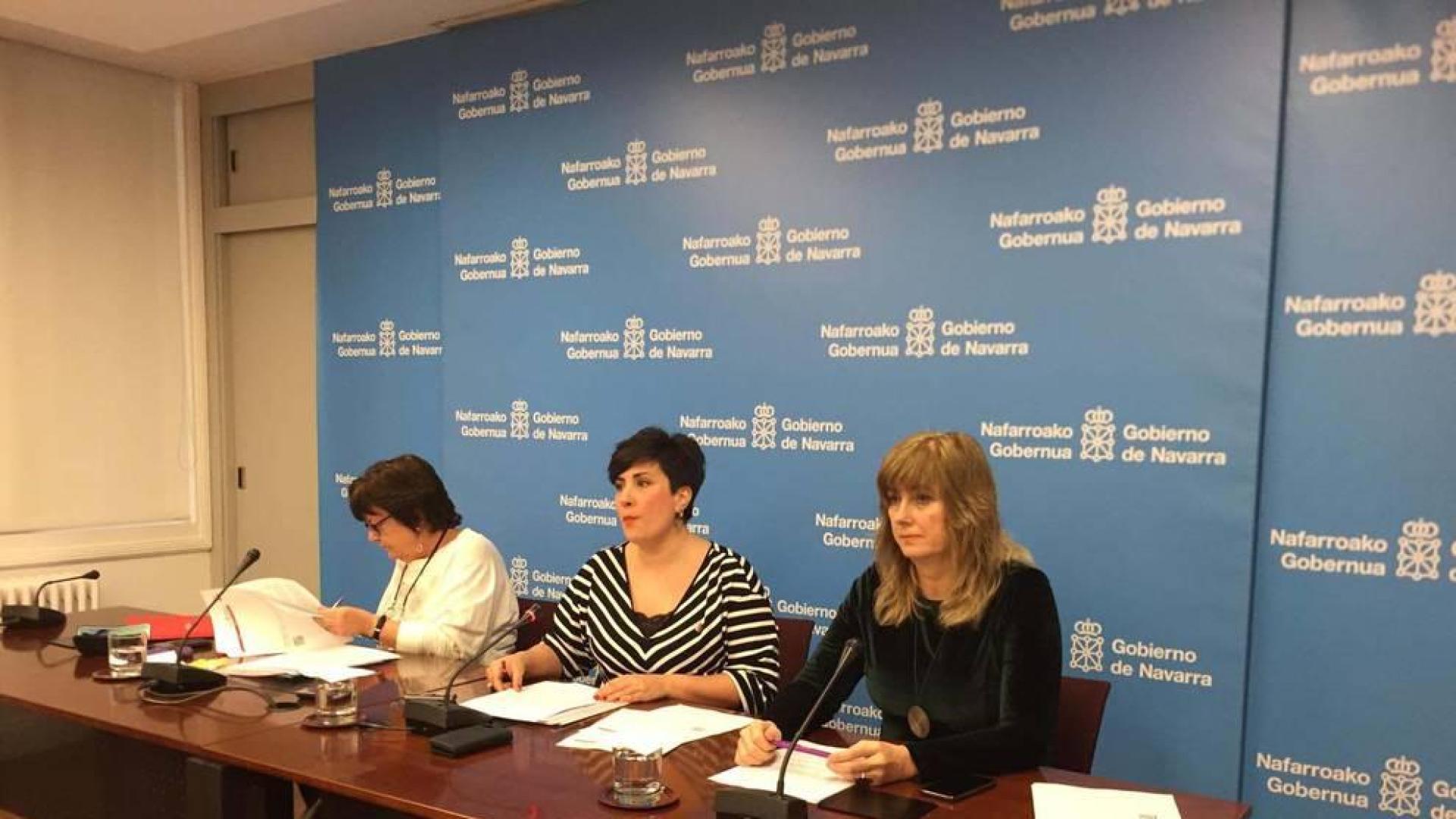 Las consejeras Beaumont, María Solana y Ana Ollo.
