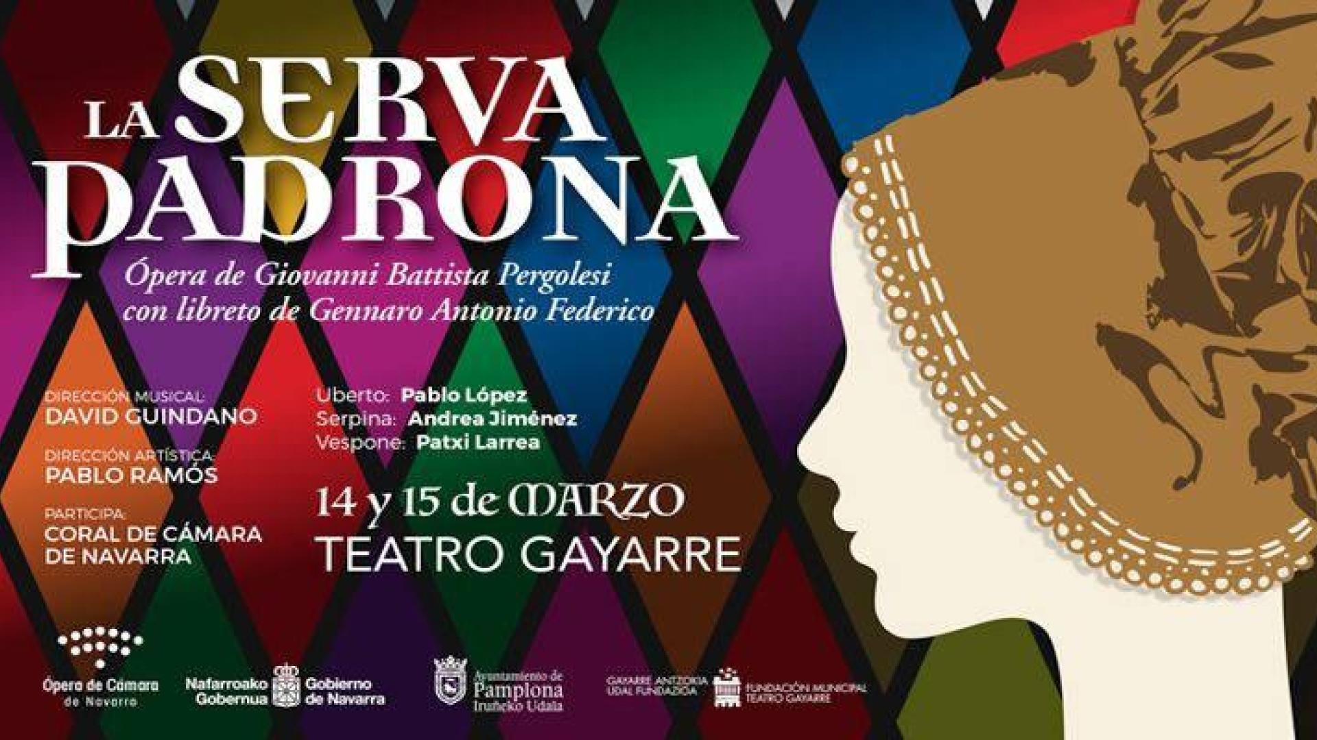 Cartel de la ópera 'La serva padrona'.