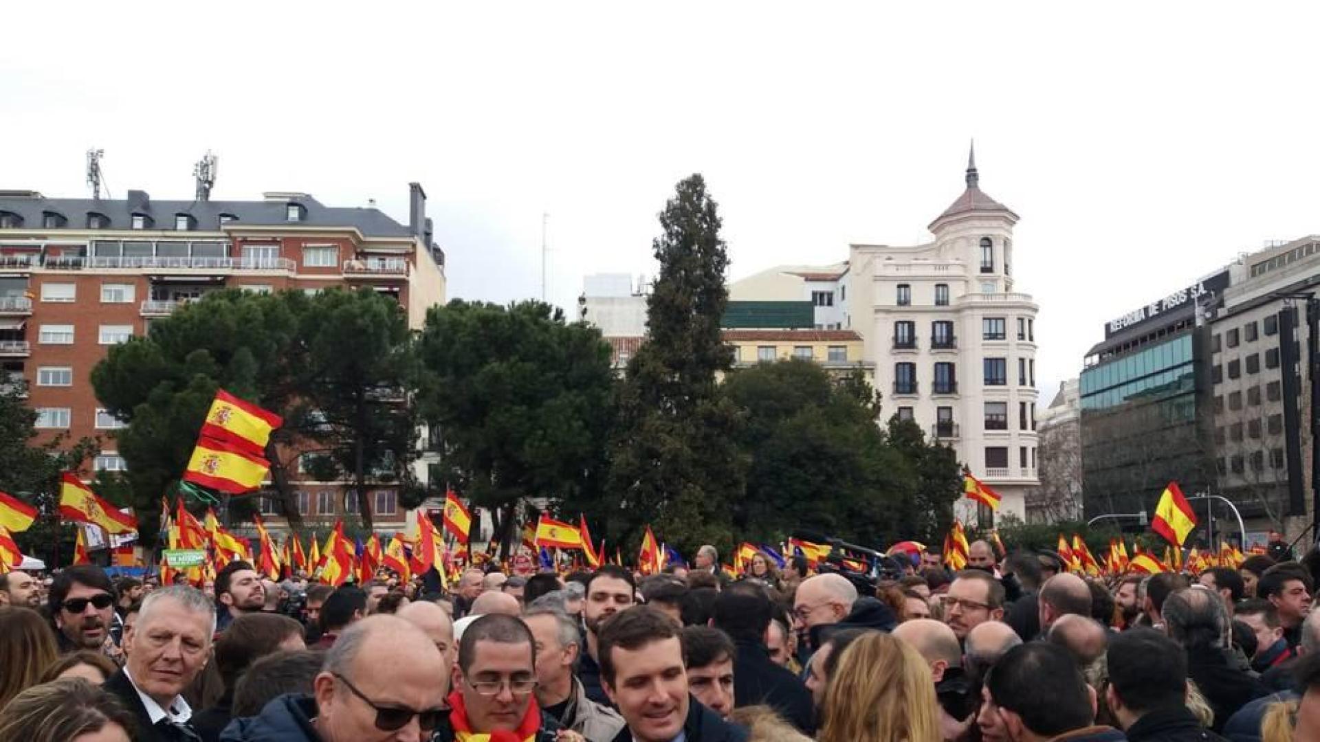 Casado, en Colón: "El tiempo de Sánchez ya ha acabado"