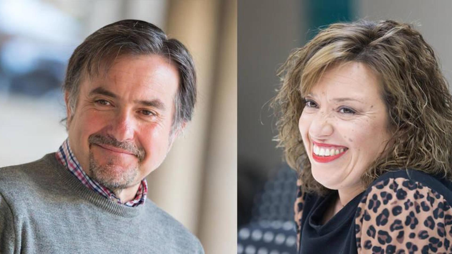 Los candidatos a las primarias del PSN en Tudela, Julio Palacios y Silvia Cepas.