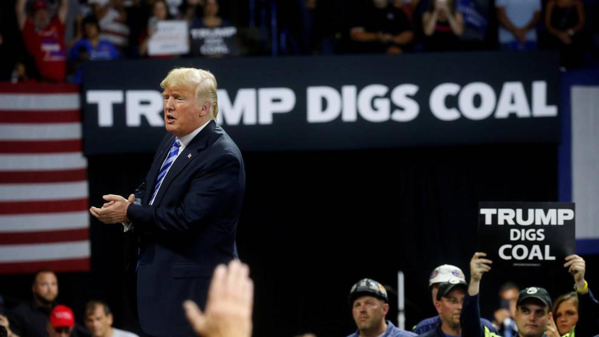 Trump, durante un mitin en Charleston.