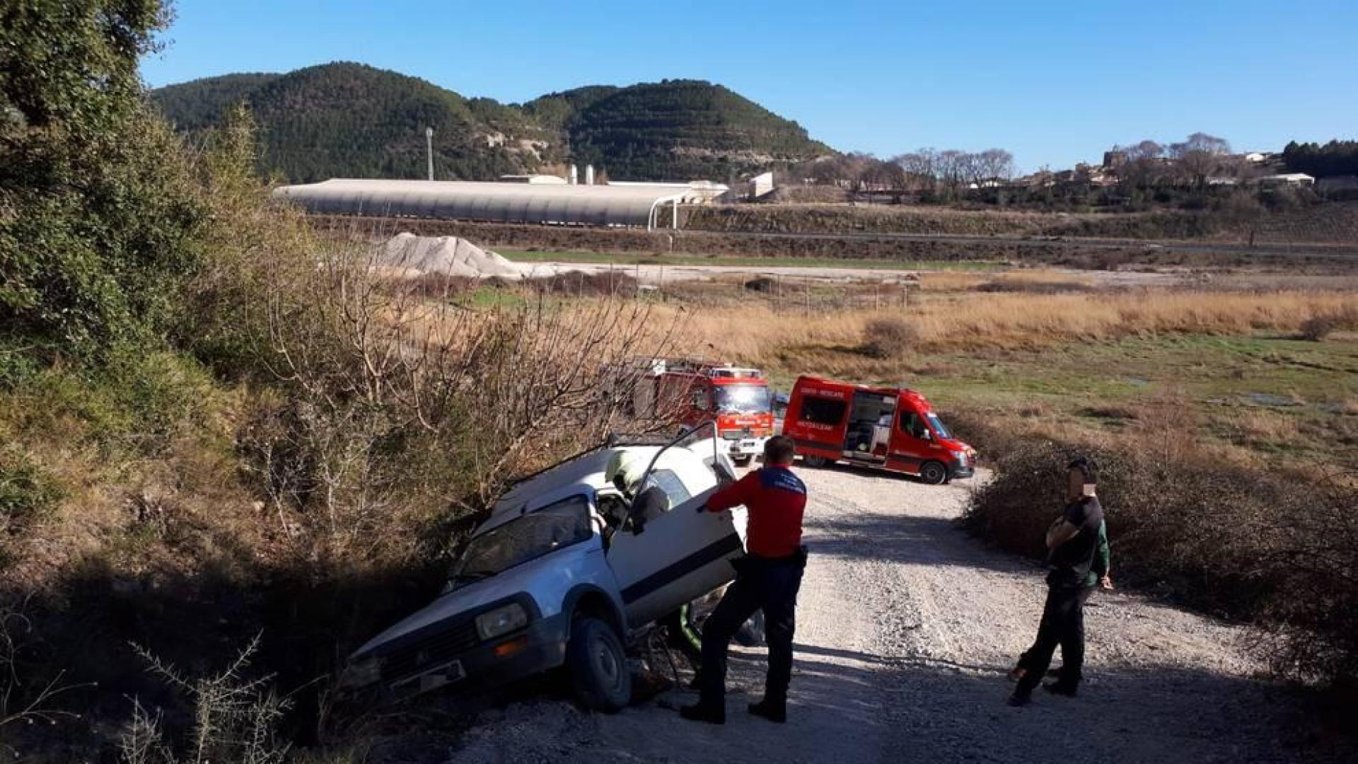 Herido un hombre de 82 años tras sufrir una salida de vía en Liédena