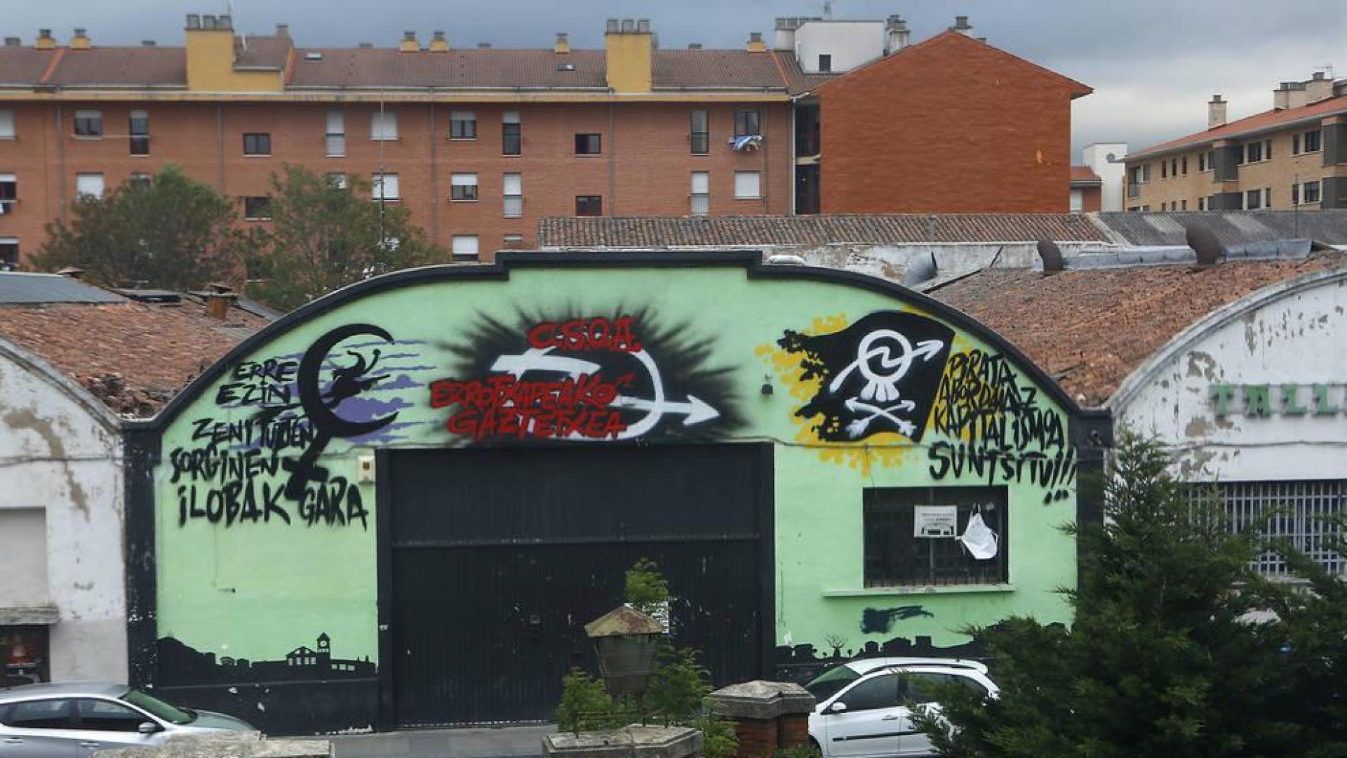 Imagen del gaztetxe de la Rochapea, en unas antiguas naves de la calle Artica.