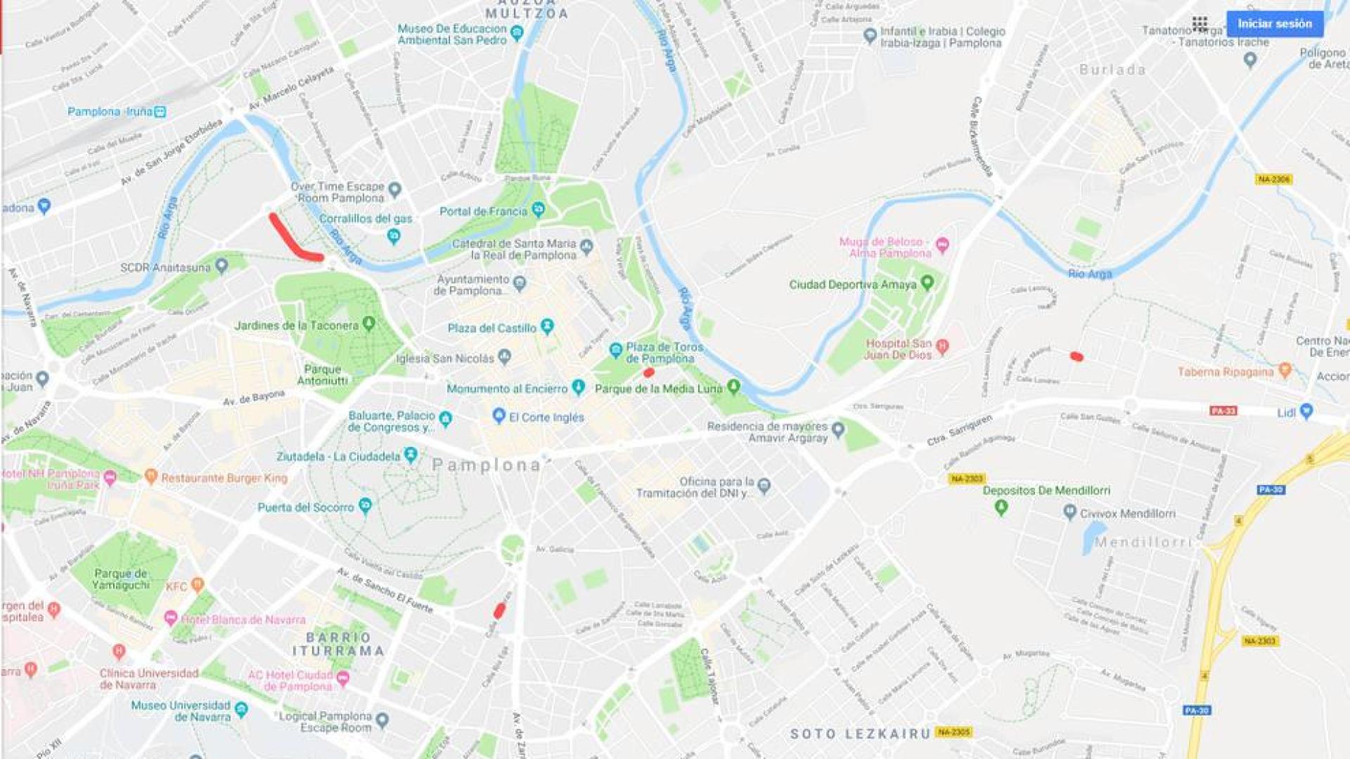 Estas son las alteraciones del tráfico en Pamplona para este martes