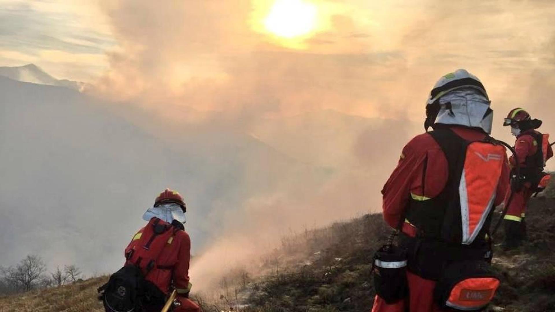 Incendio forestal en Cantabria