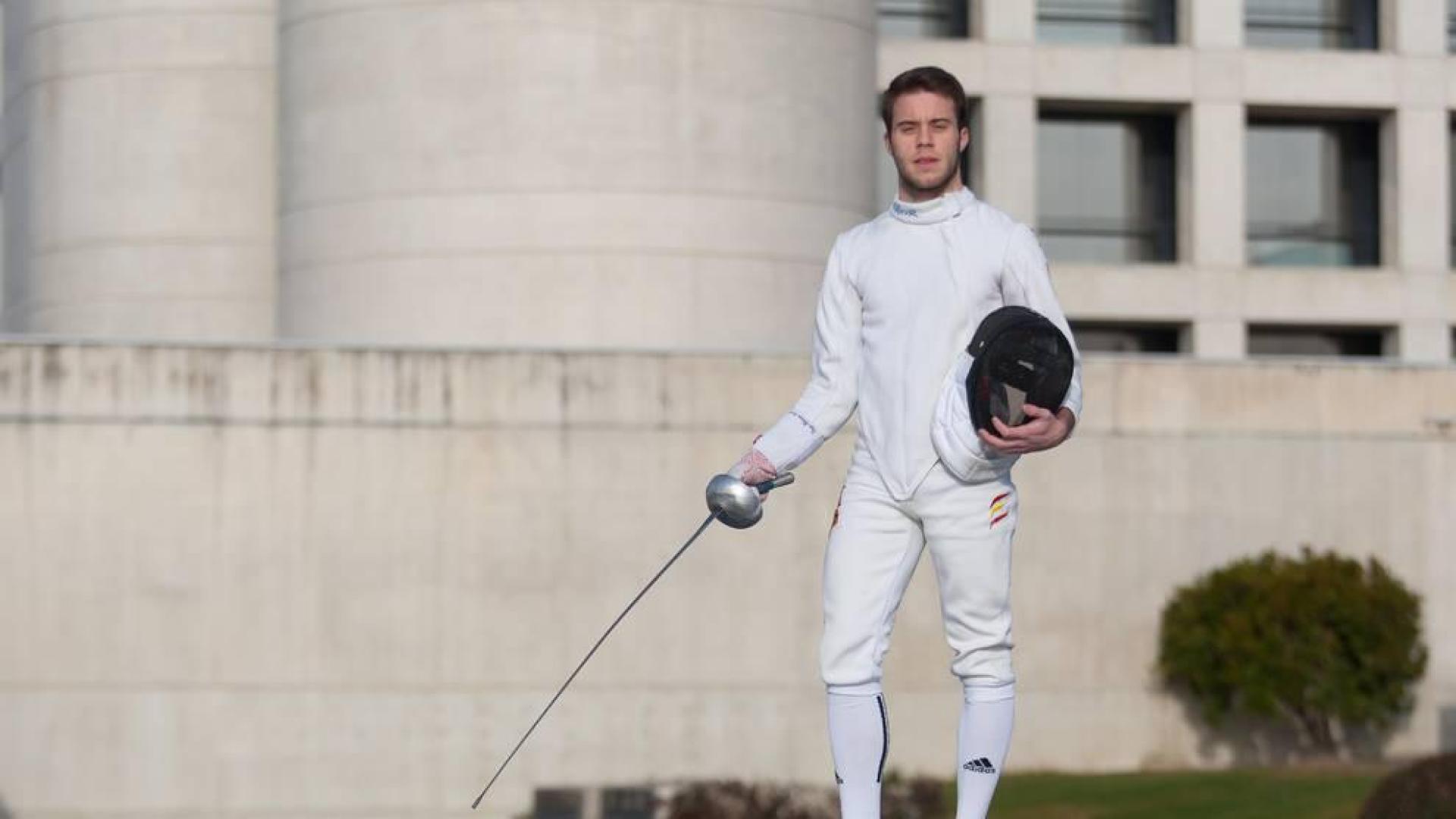 El pamplonés Yago Navarro, en el Campeonato de Europa de Esgrima