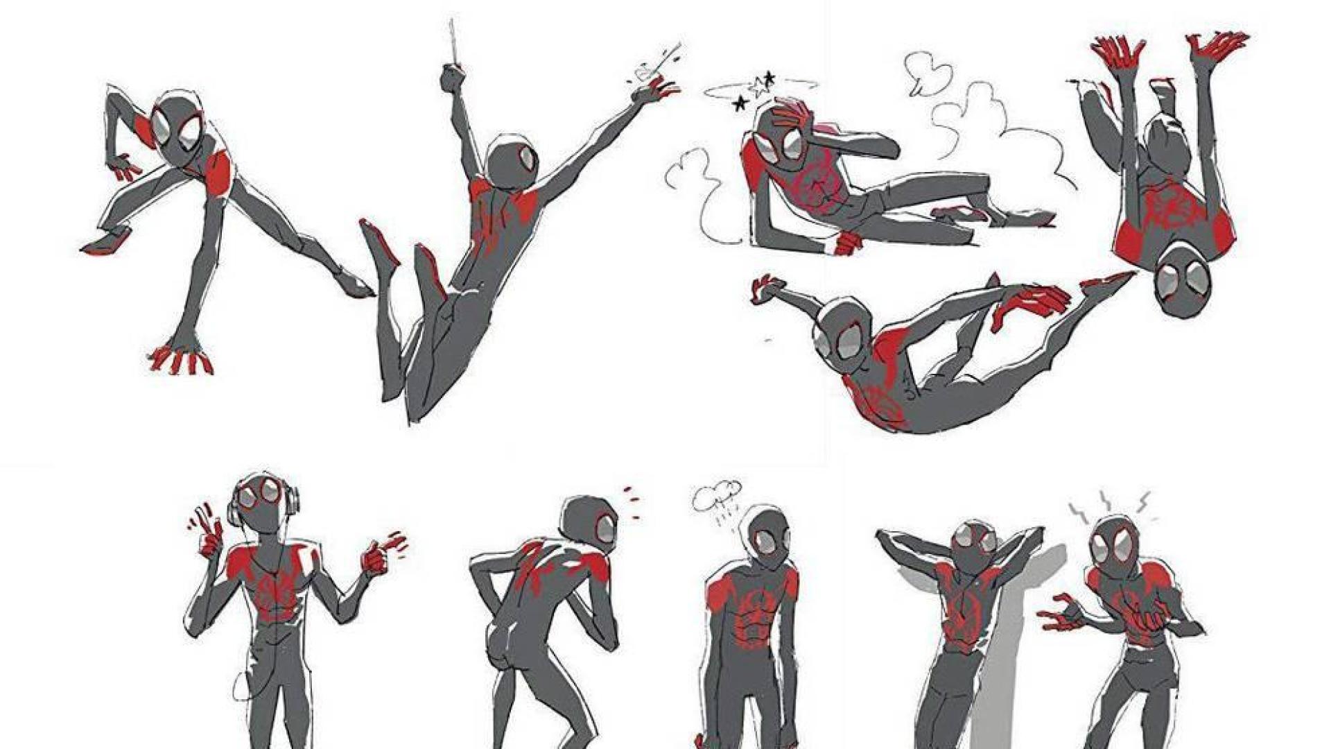 Detalles de dibujos de Spiderman creados por Jesús Alonso Iglesias para la película 'Spider-Man: Un nuevo universo'.