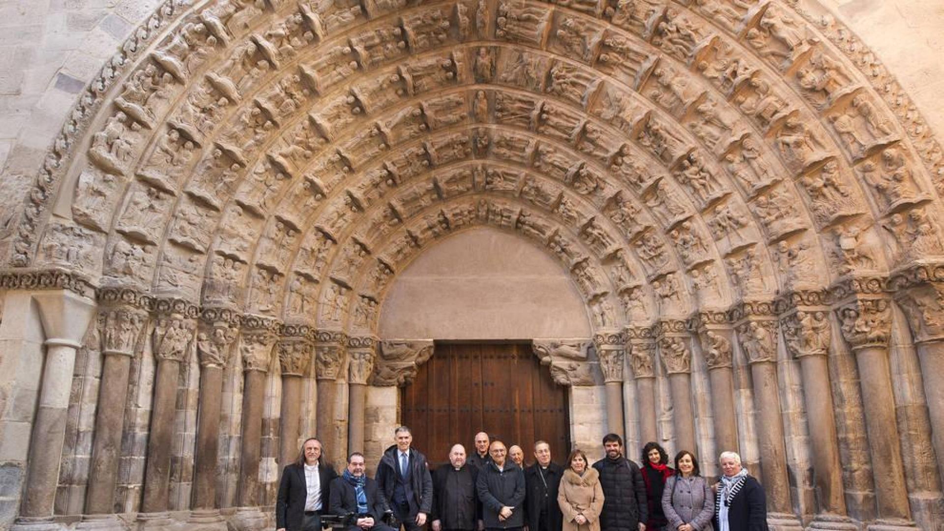 La puerta de la Catedral de Tudela, restaurada tras 15 meses de obra