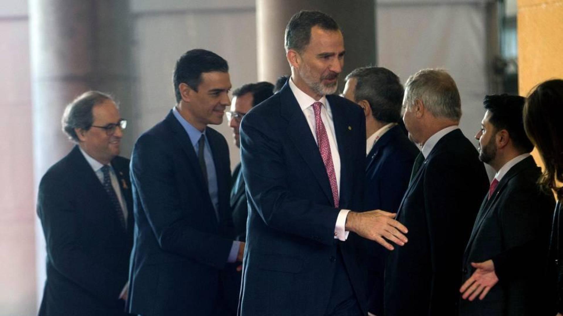 Felipe VI, Sánchez y Torra inauguran el Mobile, la mayor feria del móvil del mundo