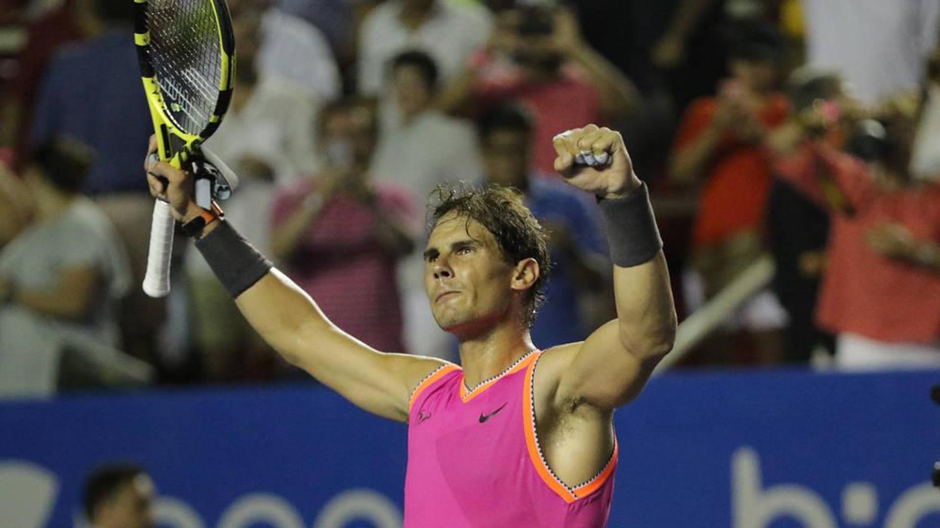 Nadal, tras su victoria ante Zverev en Acapulco.