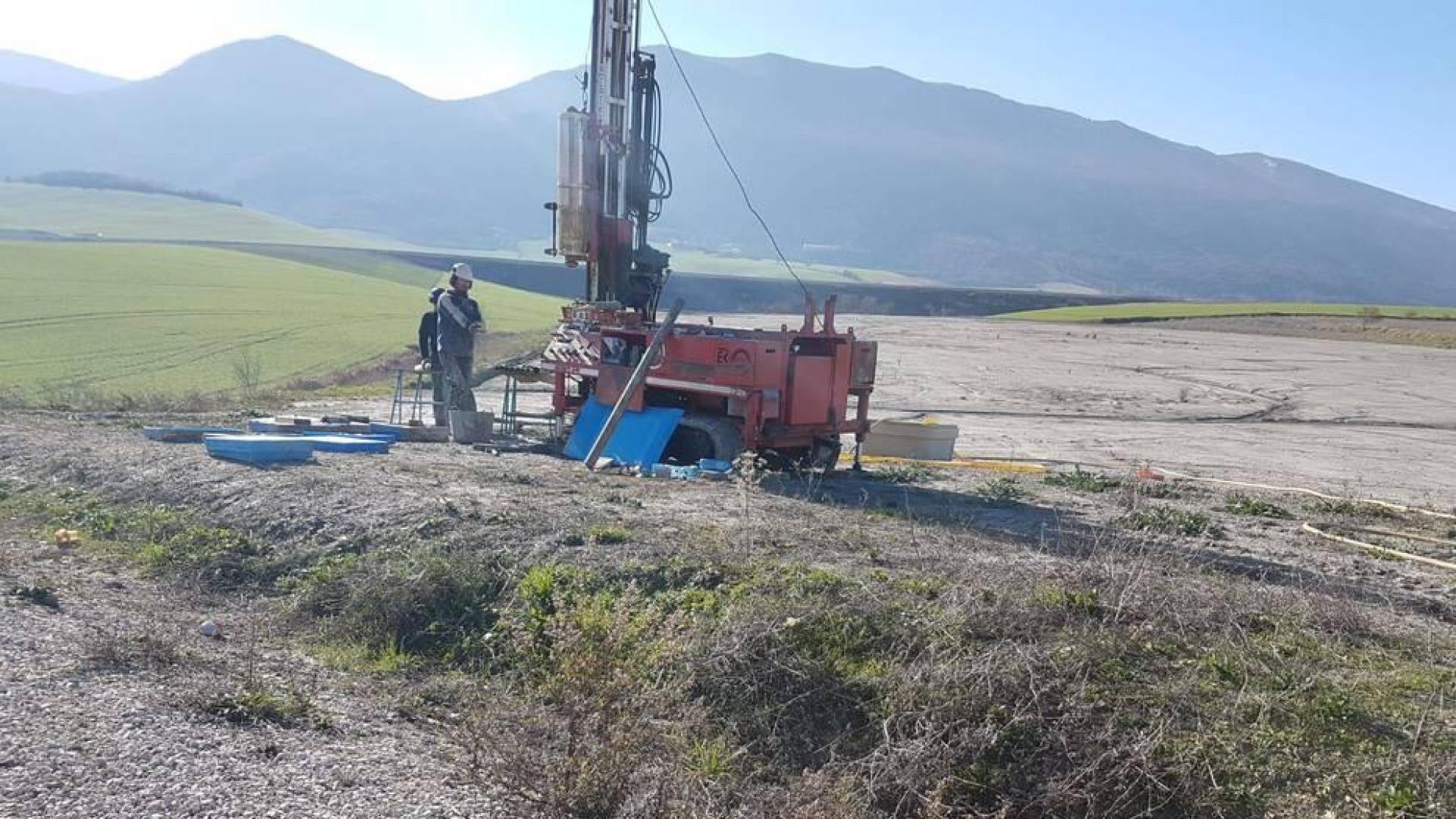 Vista de los trabajos llevados a cabo en Imárcoain previos a la licitación del anteproyecto.