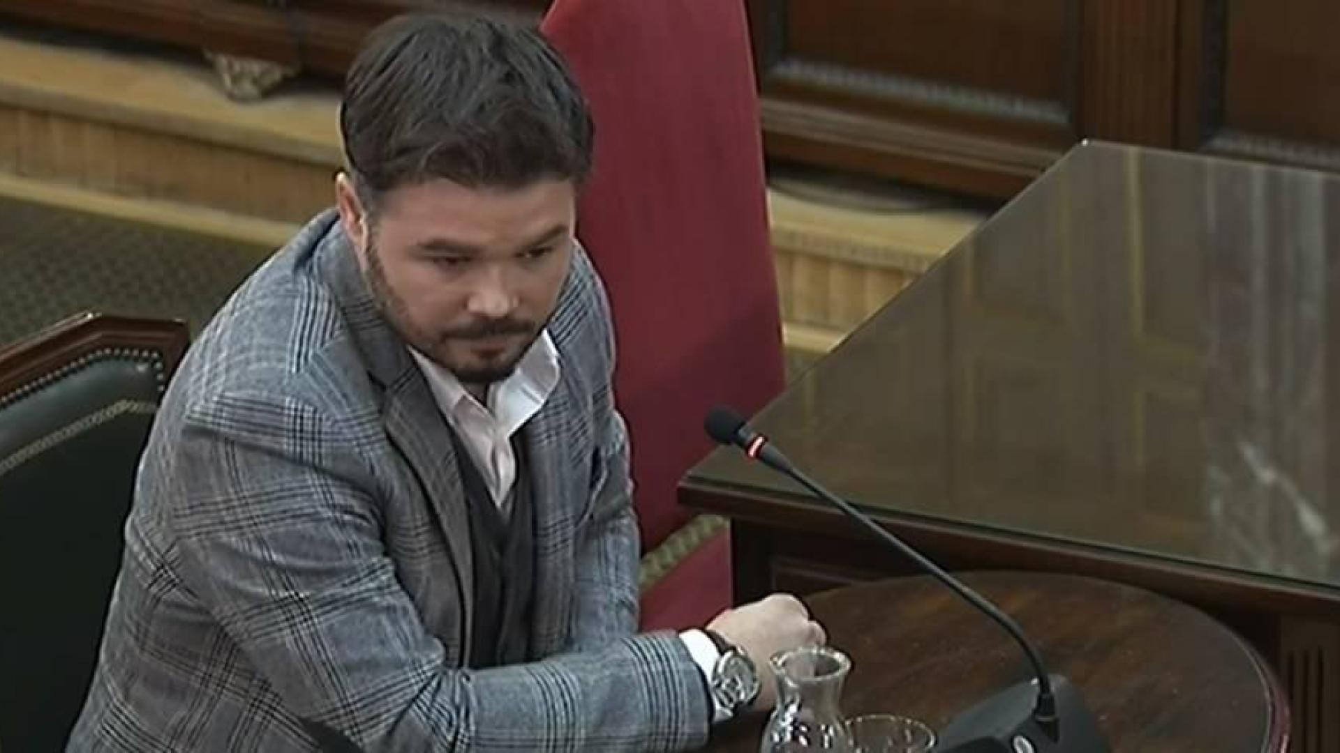 Rufián niega que el 20S fuese una rebelión porque pudo irse a "merendar"