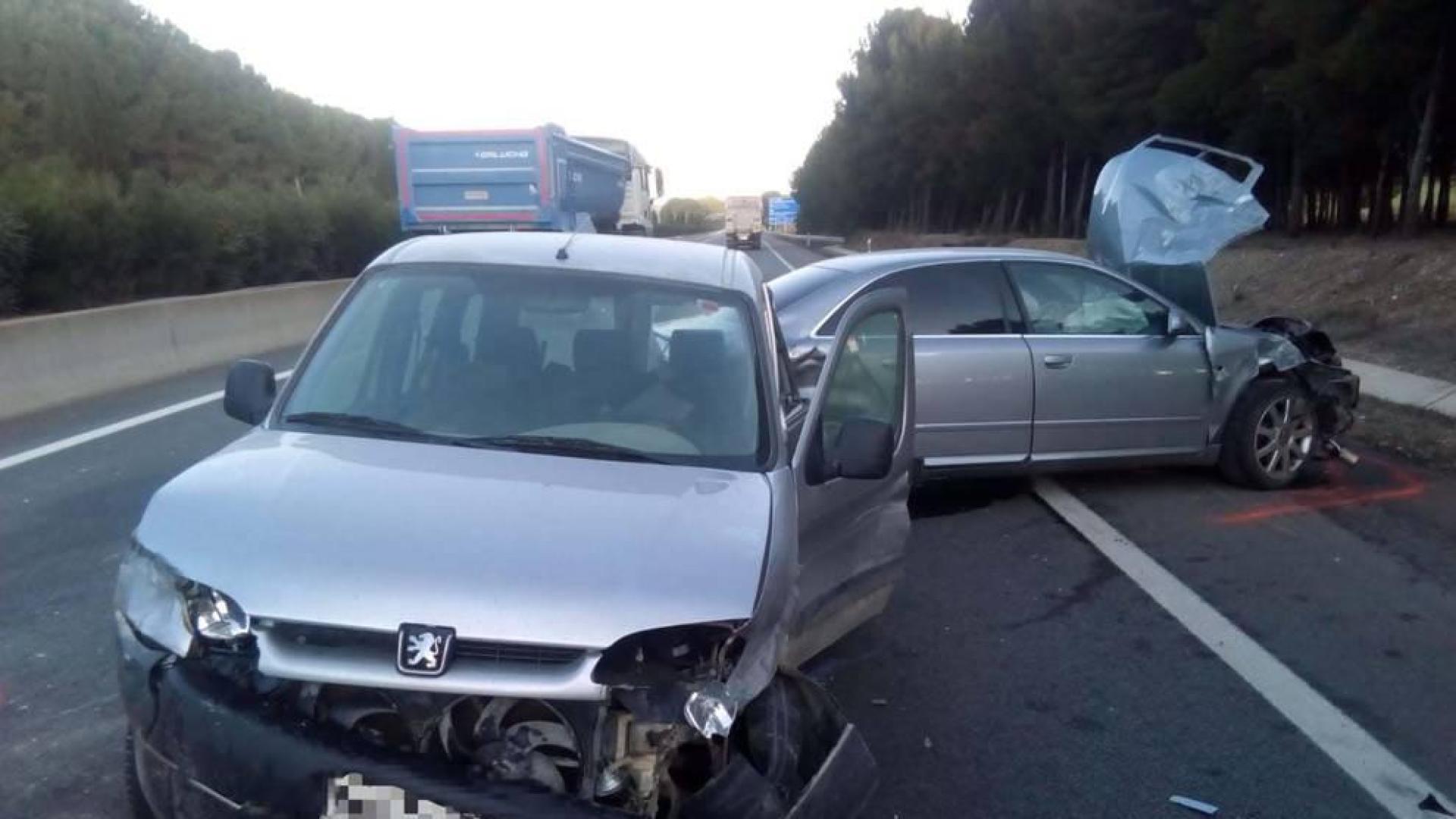Un accidente en la A-68 provoca una retención de seis kilómetros a la altura de Tudela