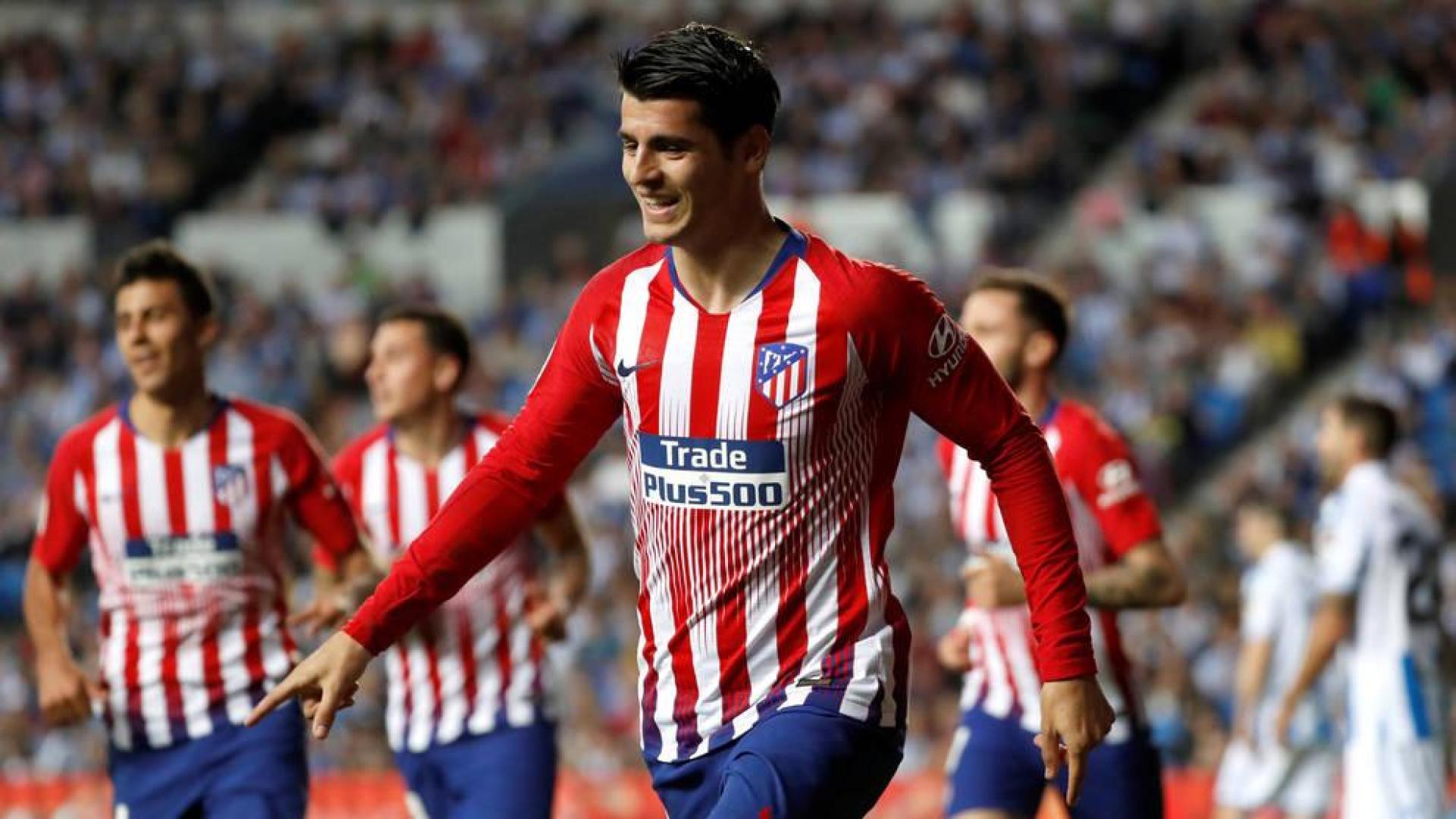 Morata mantiene al Atlético en la carrera por el título