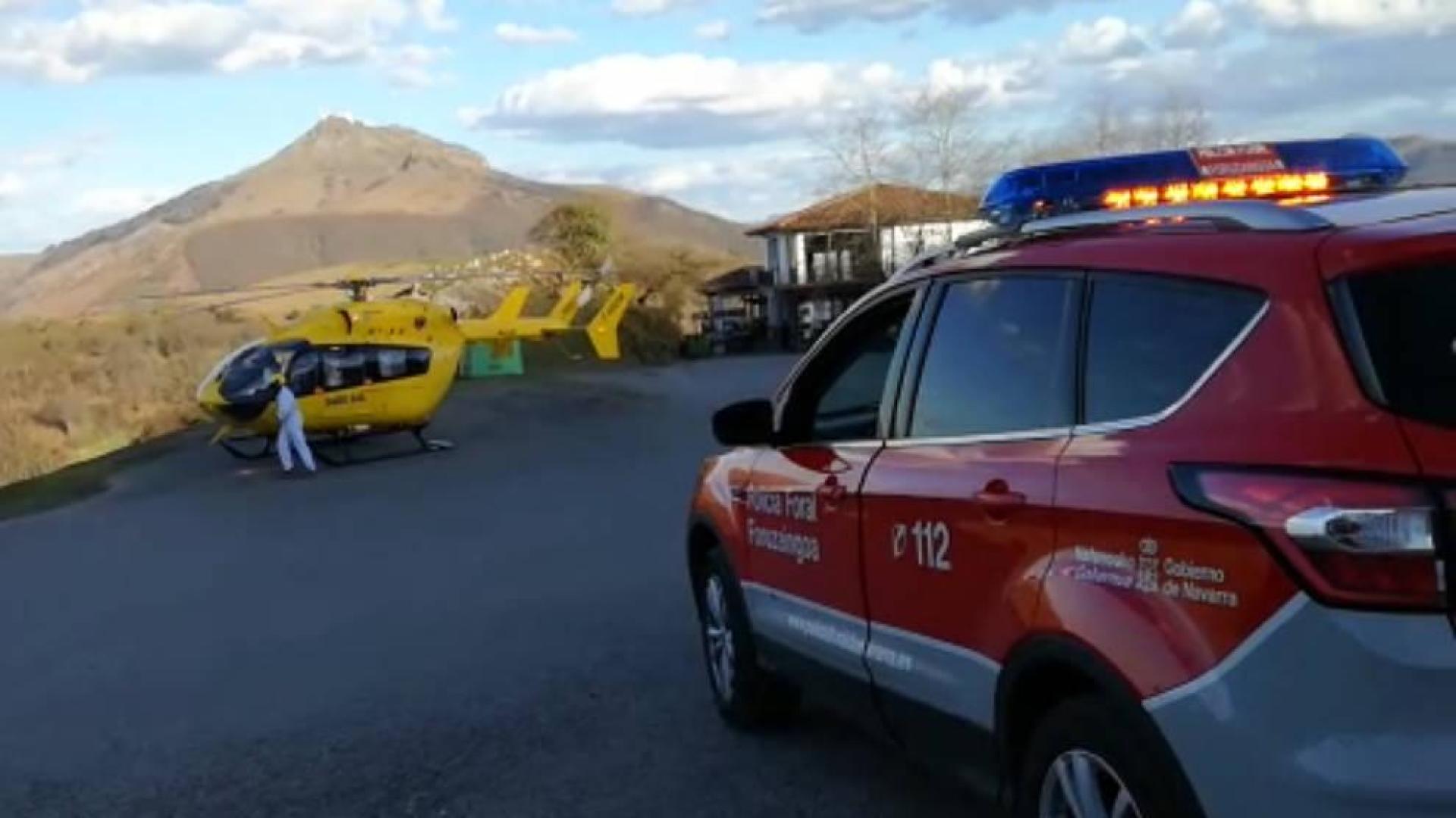 Herido un francés tras sufrir una caída por unas escaleras en una sidrería de Ibardin