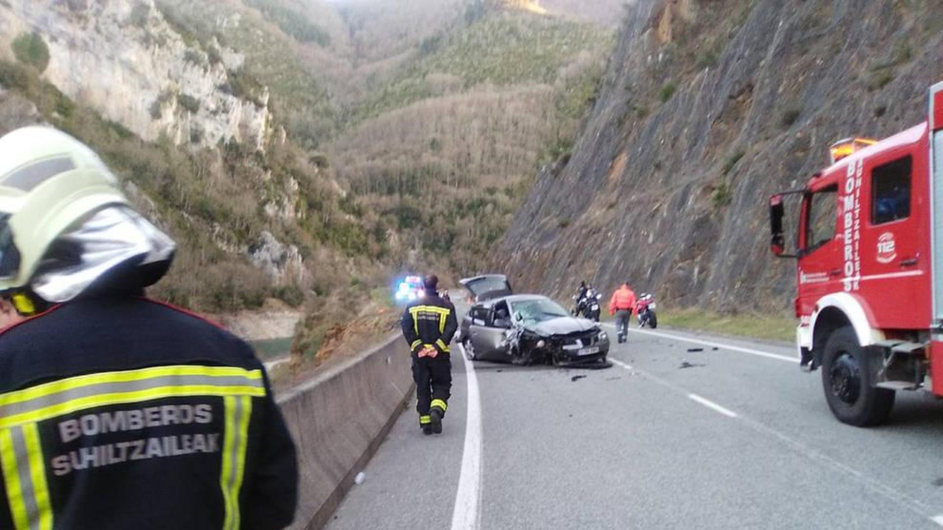 Accidente mortal junto al pantano de Itoiz.