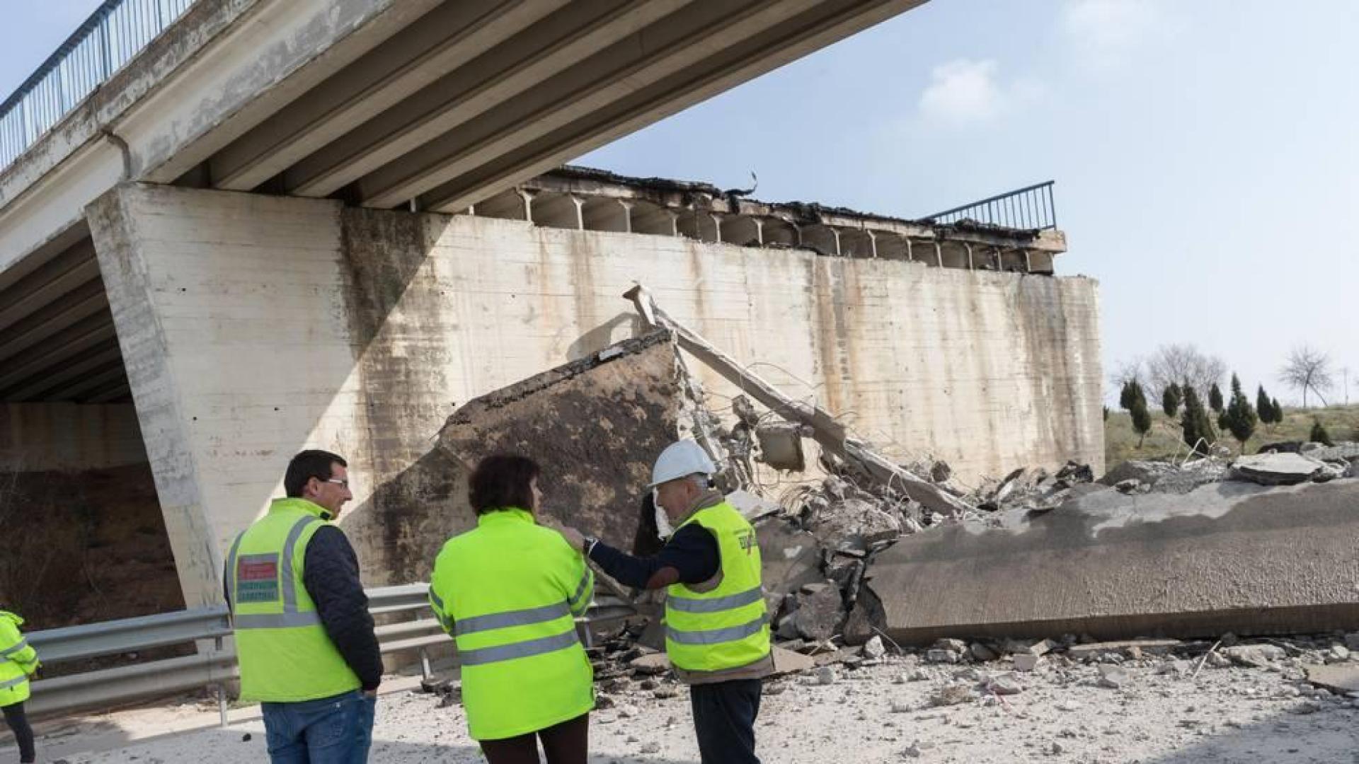 El tramo del puente de la N-121-C tardará en repararse dos meses