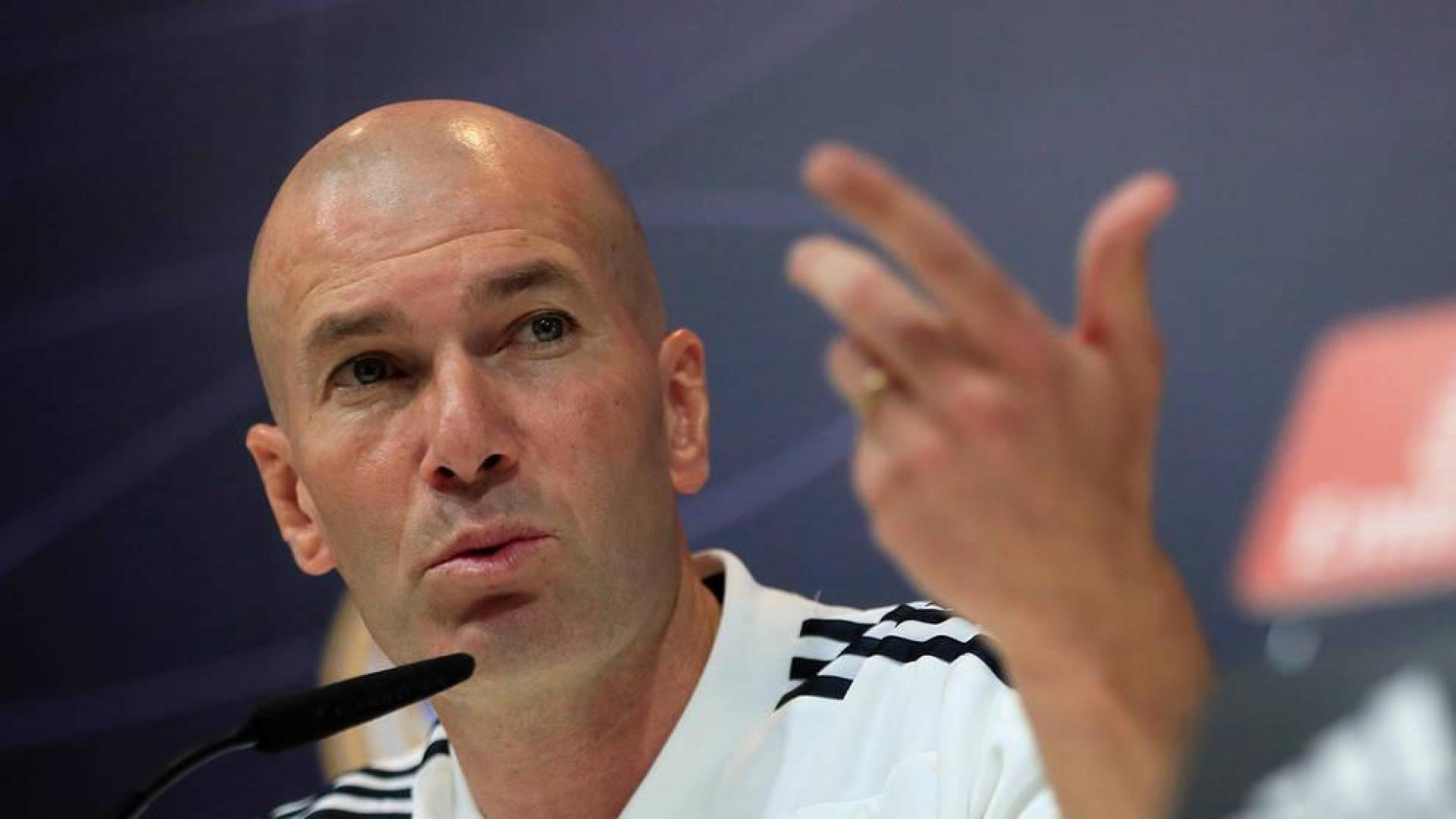 El entrenador francés del Real Madrid Zinedine Zidane.