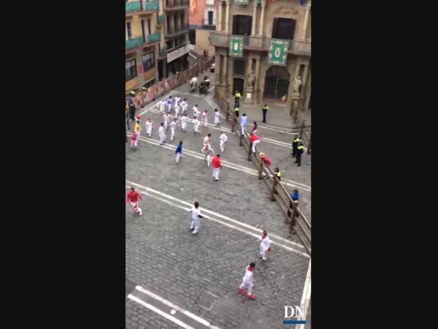 Vídeo del encierro simulado en Pamplona por la película Line Walker II