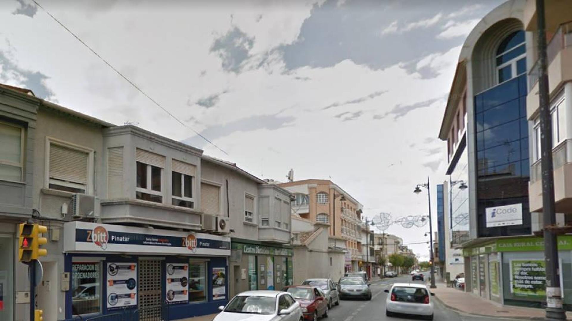 Vista de una calle de San Pedro del Pinatar.