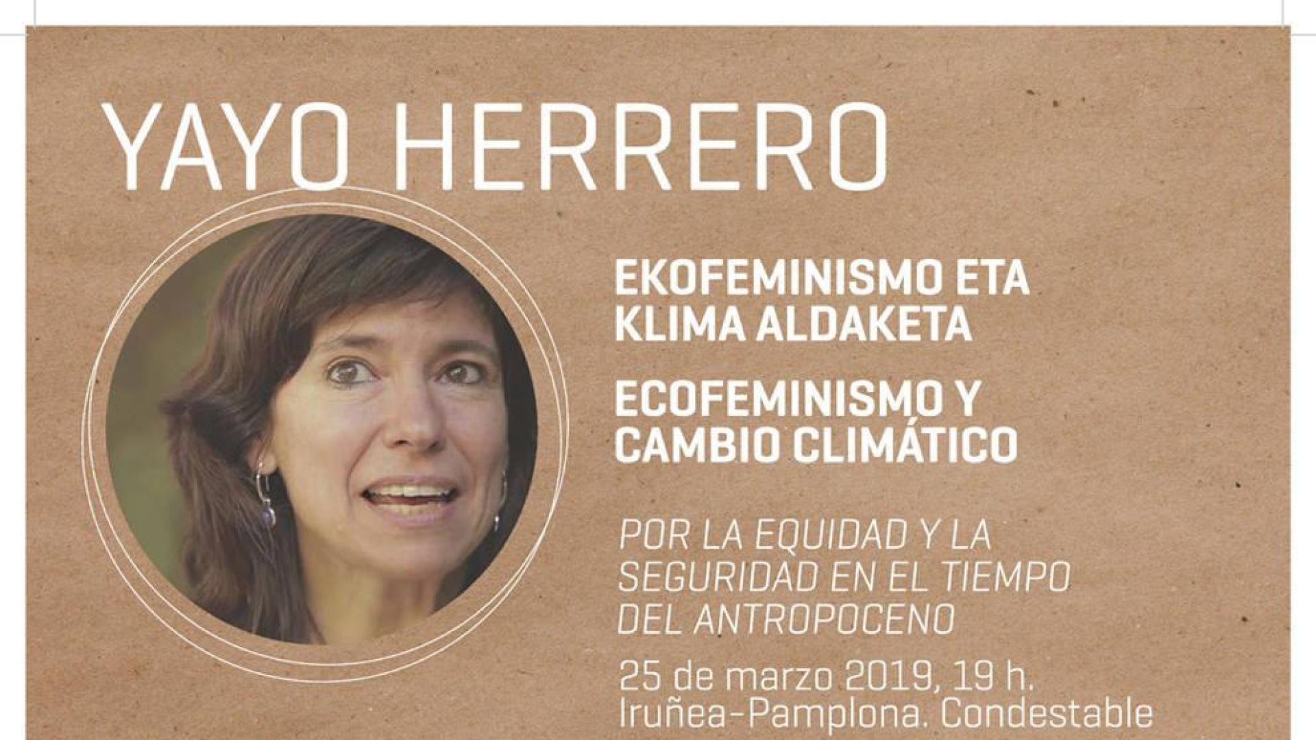 Una experta en ecofeminismo ofrece este lunes una conferencia en Pamplona